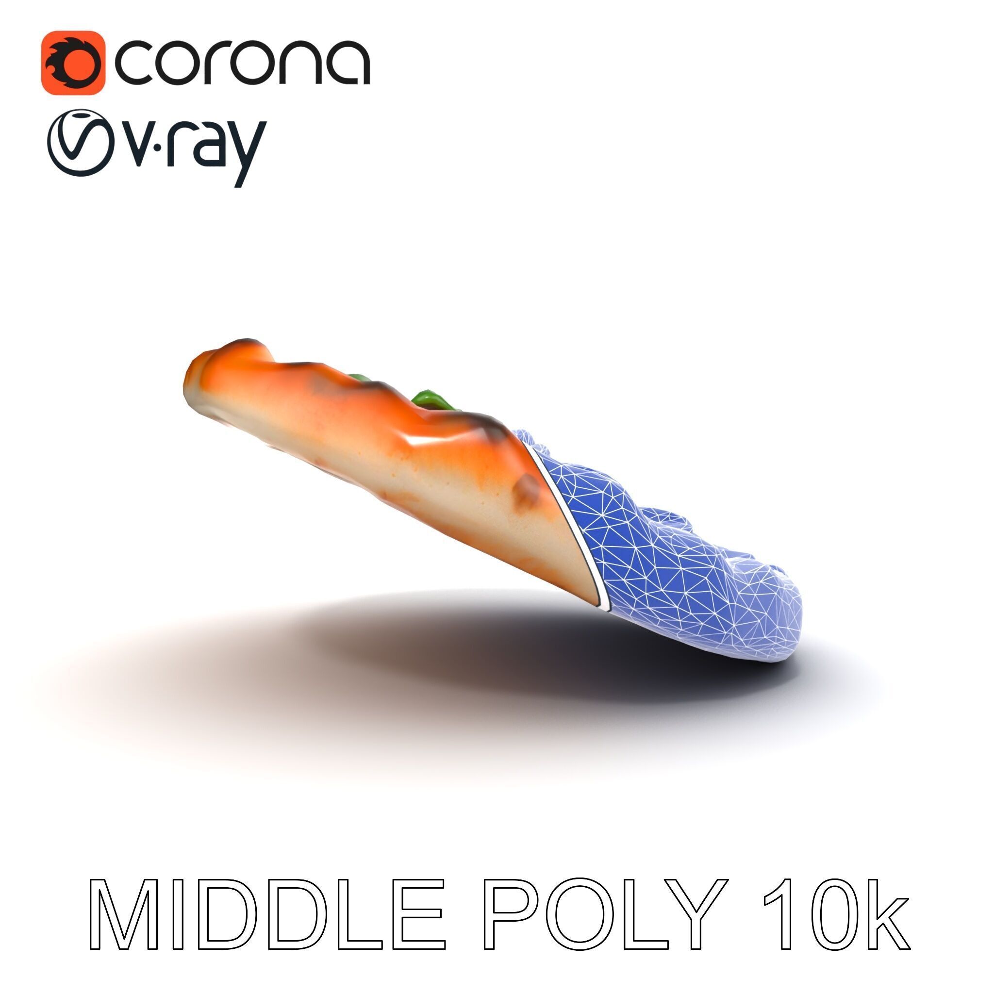 Neapolitan Pizza Sculpture model pack Low-poly 3D model_28