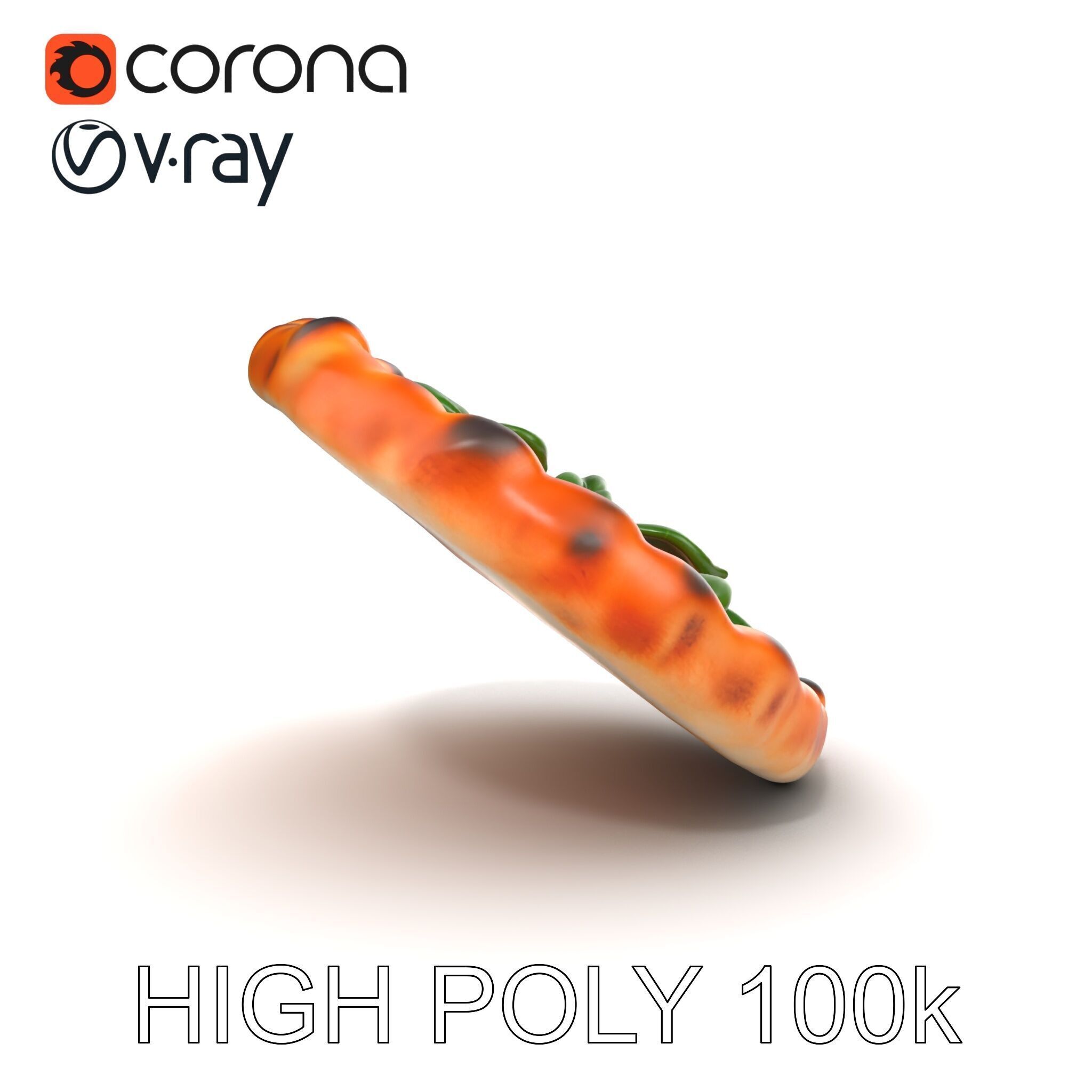 Neapolitan Pizza Sculpture model pack Low-poly 3D model_25