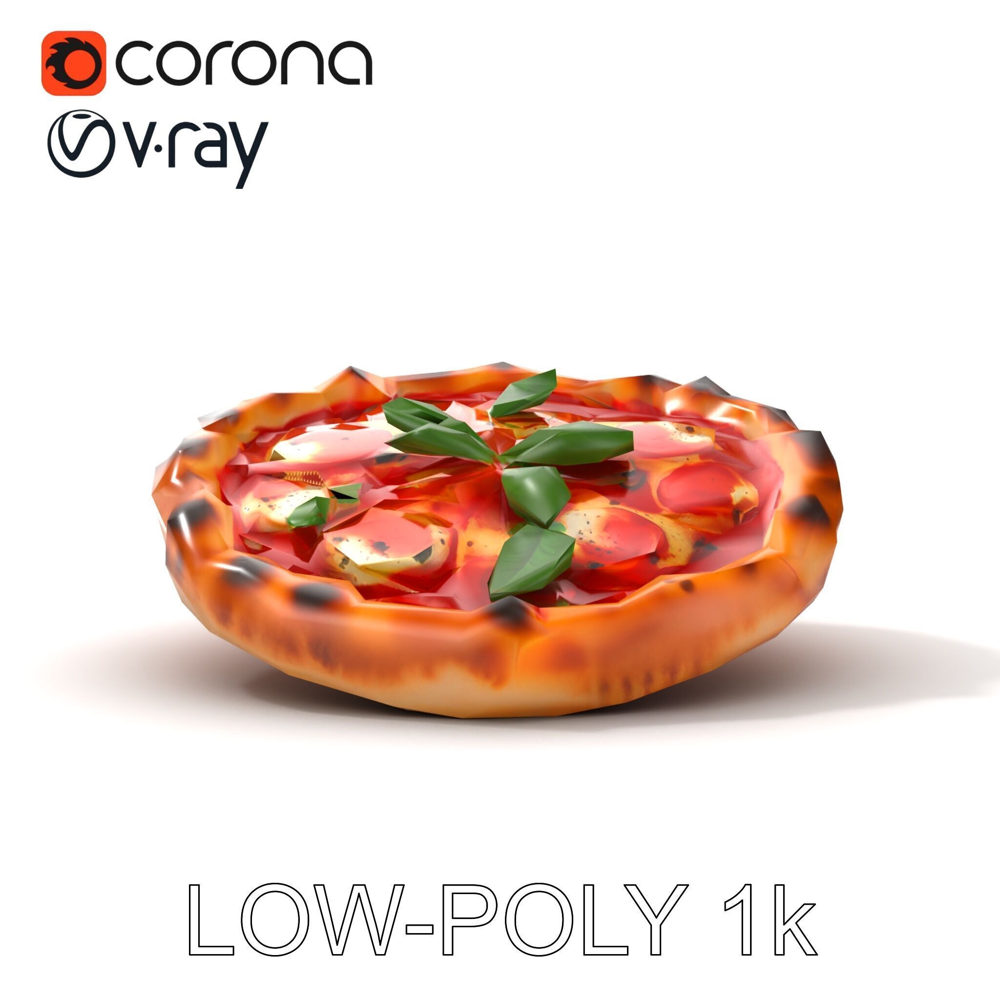 Neapolitan Pizza Sculpture model pack Low-poly 3D model_15