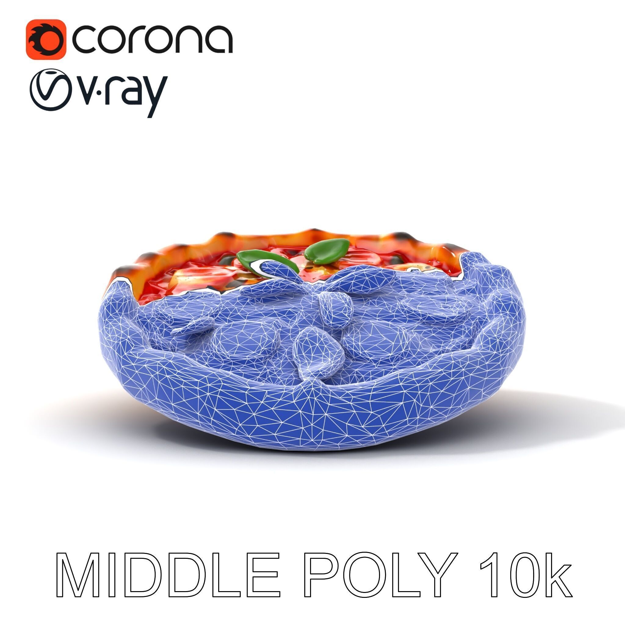 Neapolitan Pizza Sculpture model pack Low-poly 3D model_29