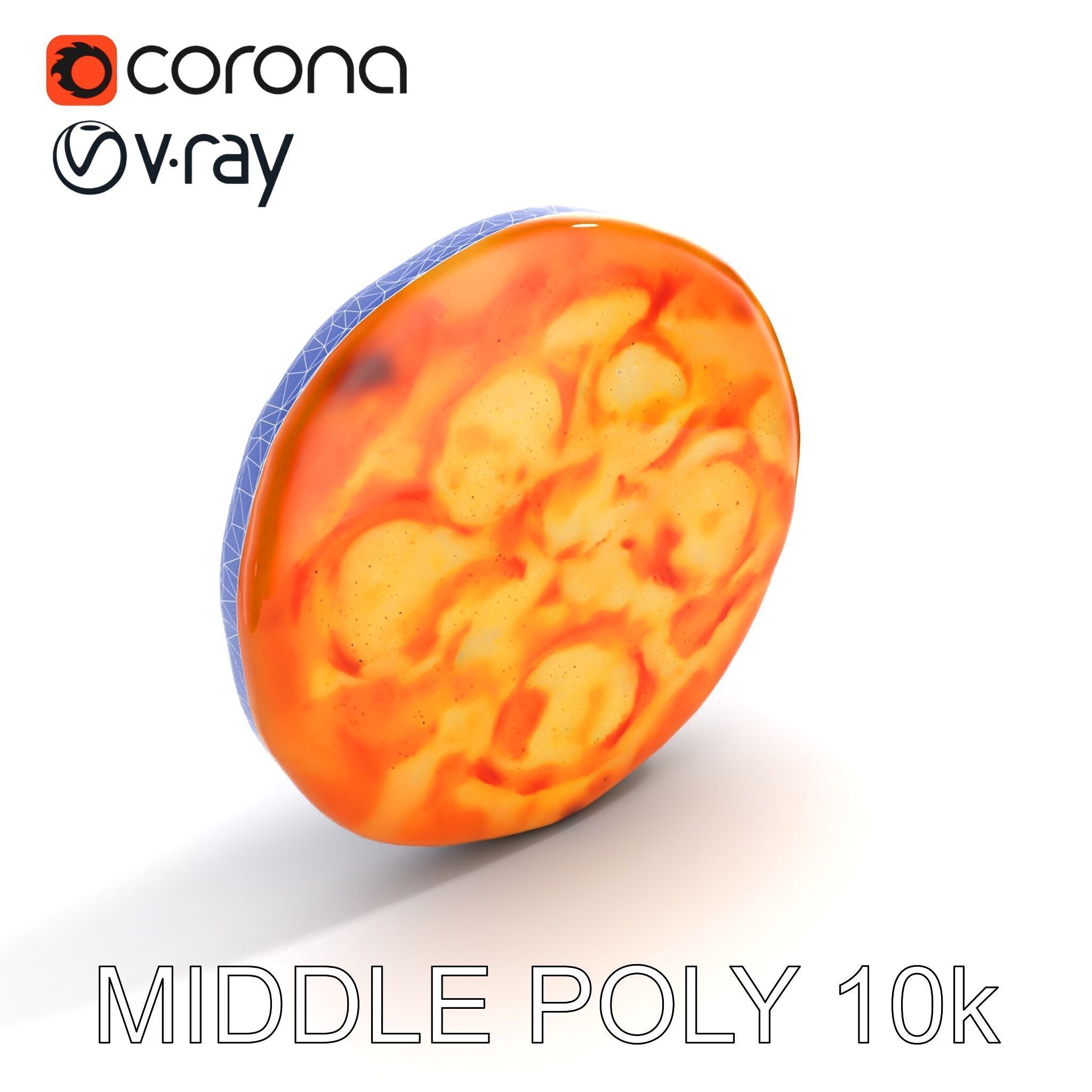 Margherita Pizza Delicious Render model pack Low-poly 3D model_11