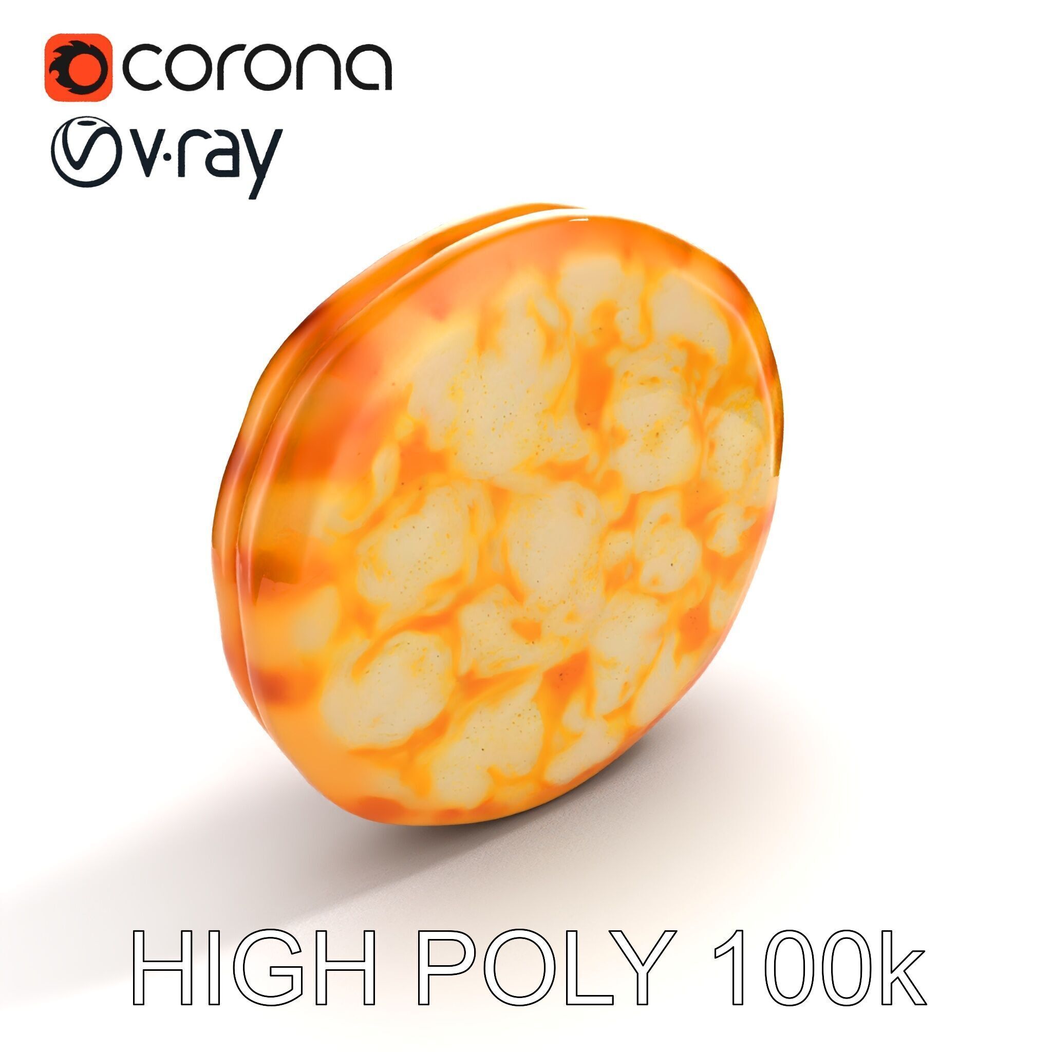 Margherita Pizza Delicious Render model pack Low-poly 3D model_22