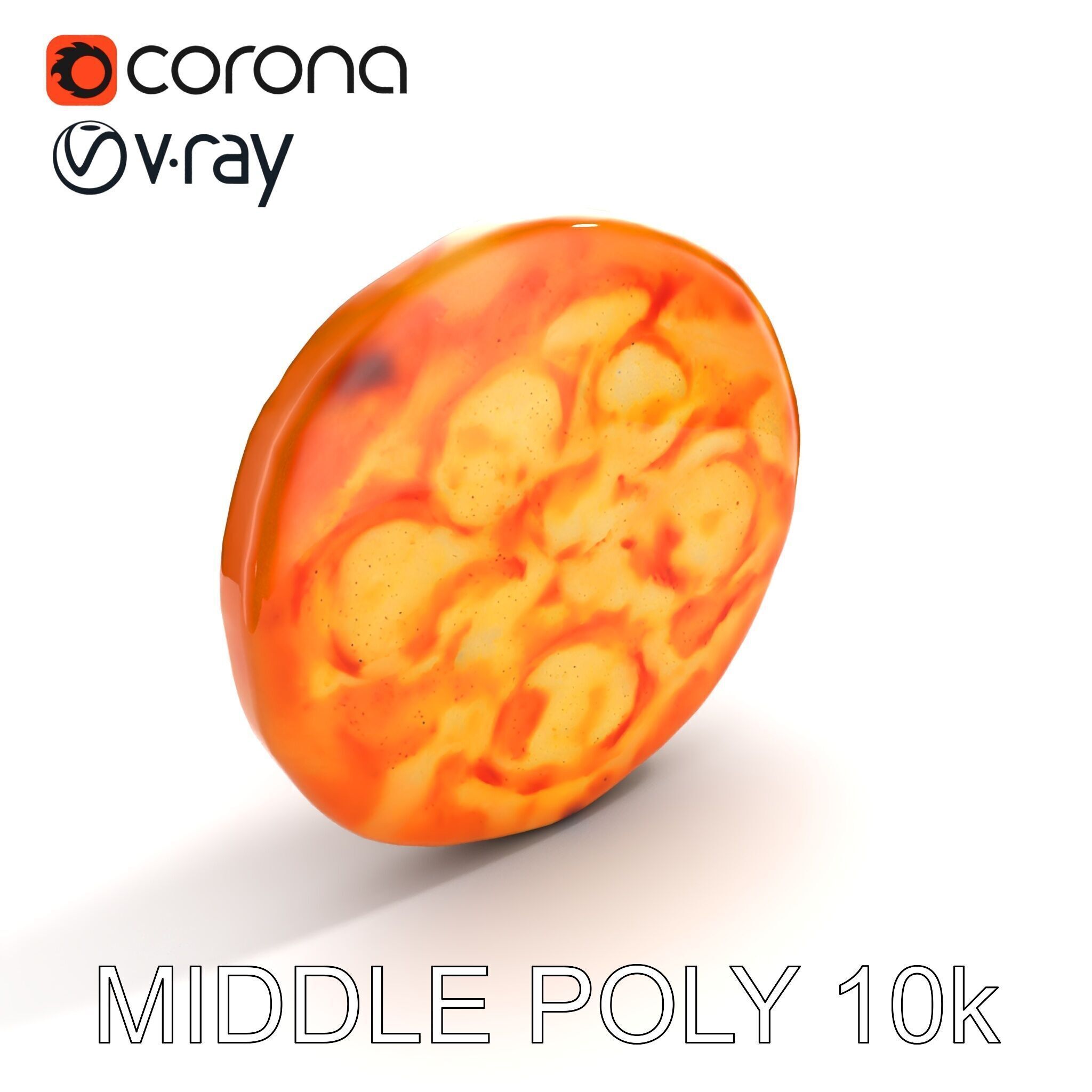 Margherita Pizza Delicious Render model pack Low-poly 3D model_8