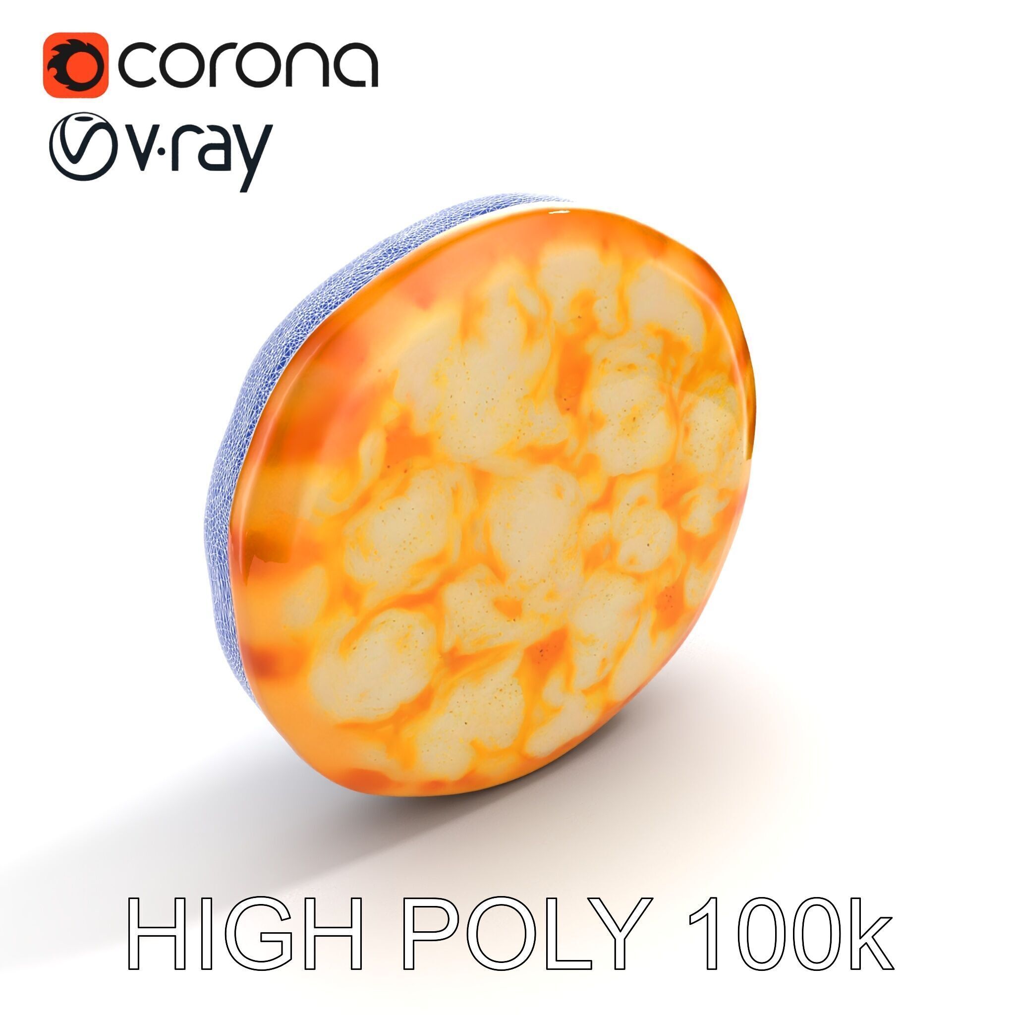 Margherita Pizza Delicious Render model pack Low-poly 3D model_14