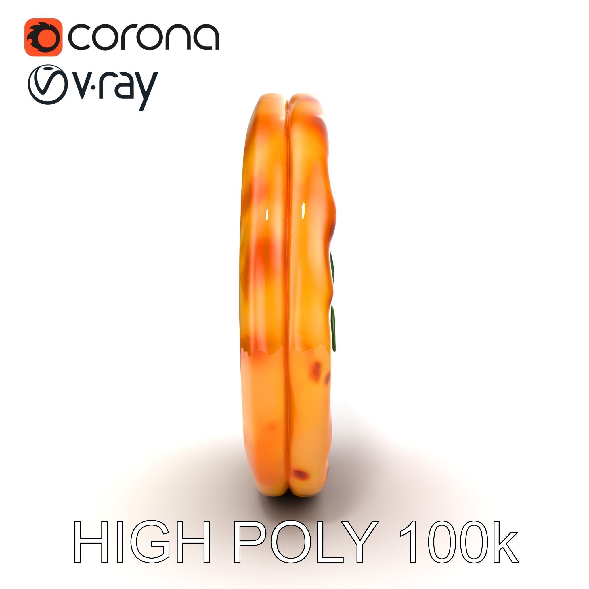 Margherita Pizza Delicious Render model pack Low-poly 3D model_31