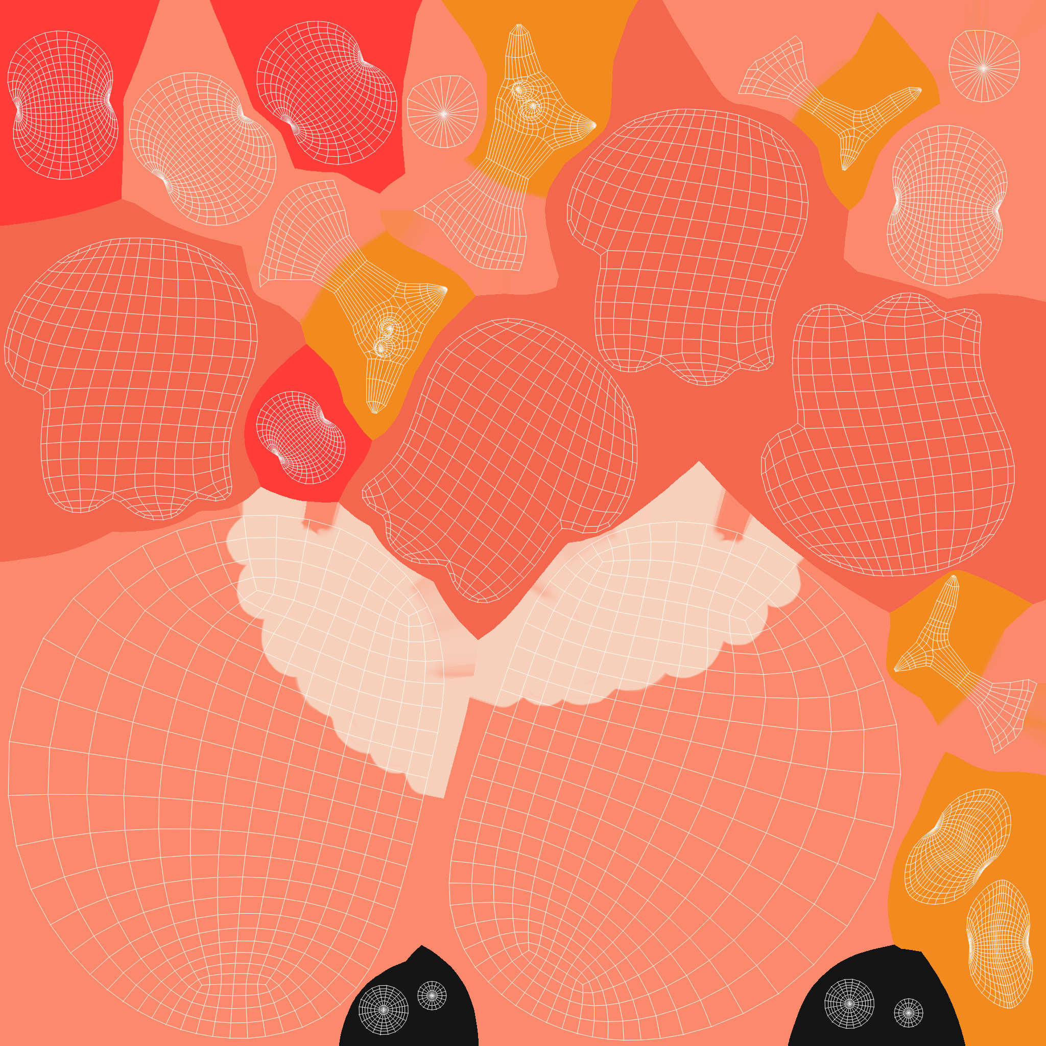 Low-Poly Easter Chicken 01 Low-poly 3D model_16