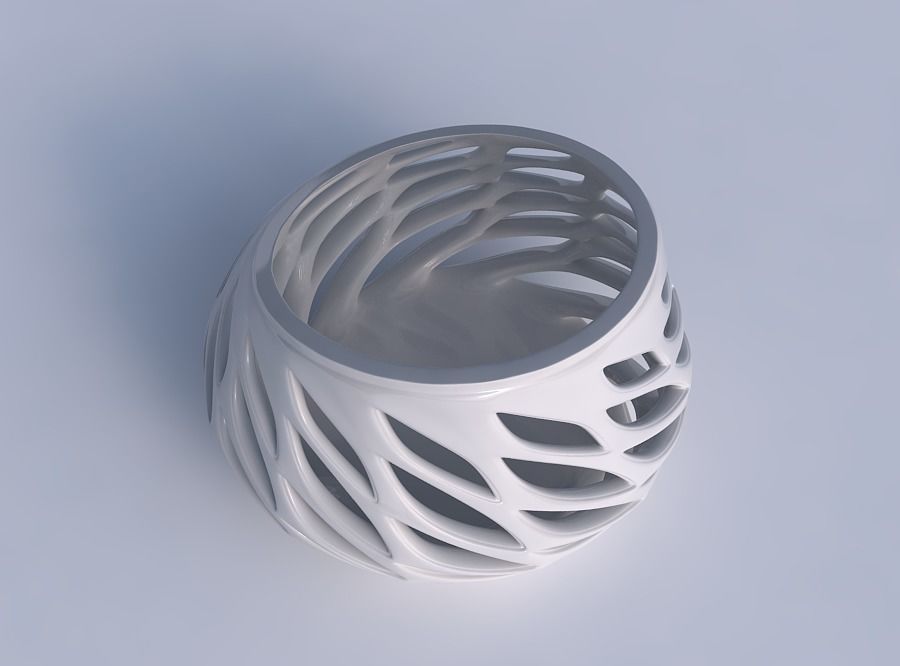 Bowl compressed with smooth beveled edges and extruded top st... 3D print model_1