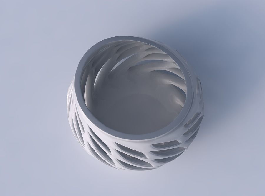 Bowl compressed with smooth beveled edges and extruded top st... 3D print model_2
