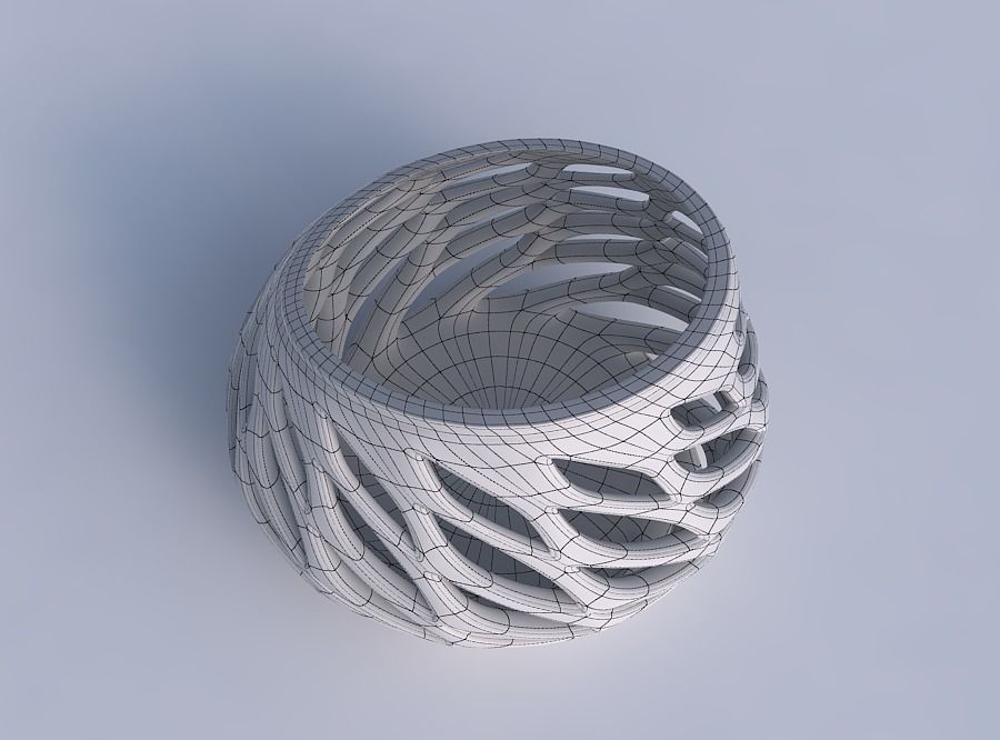 Bowl compressed with smooth beveled edges and extruded top st... 3D print model_6