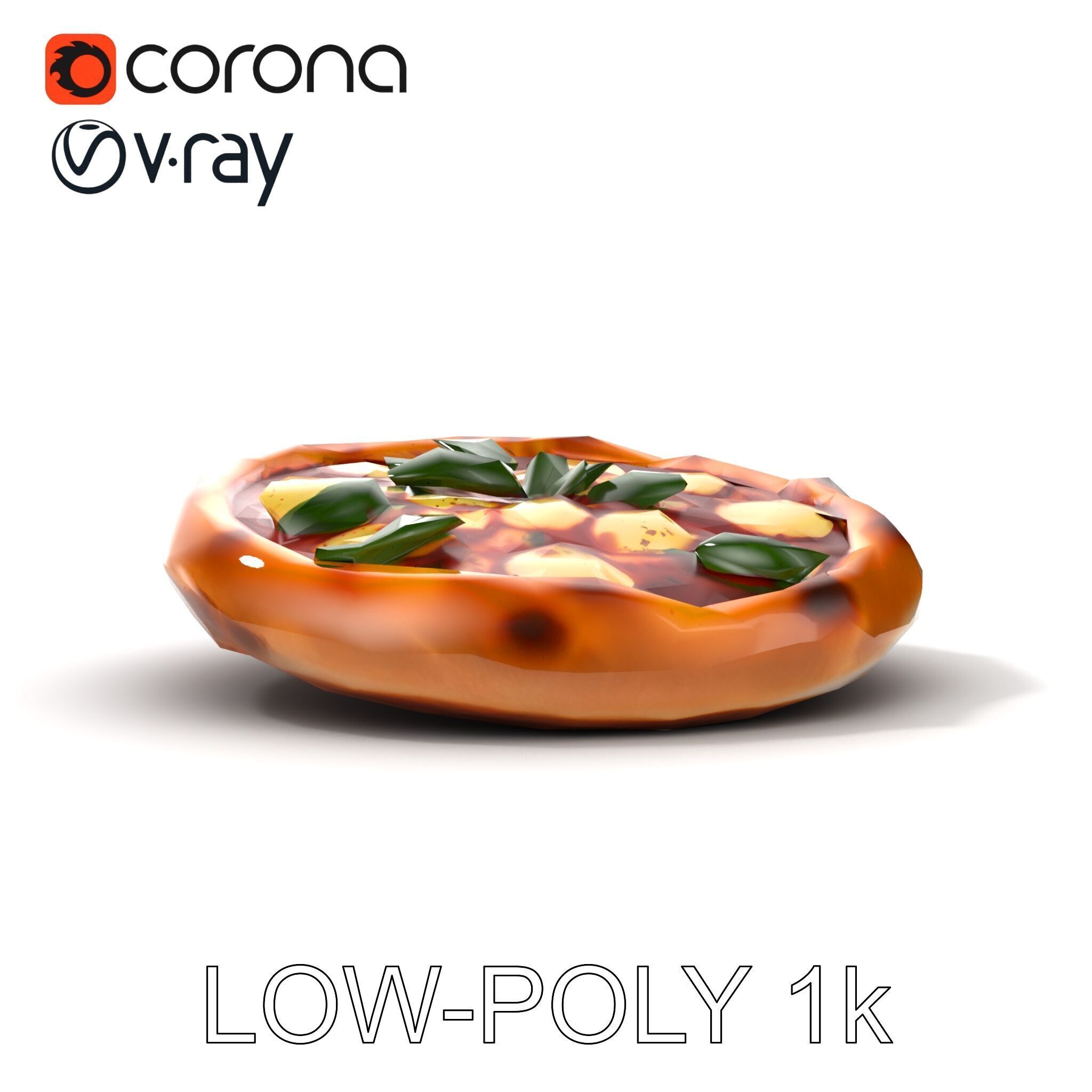 Margherita Pizza Model Pack  Authentic and Appetizing Low-poly 3D model_13