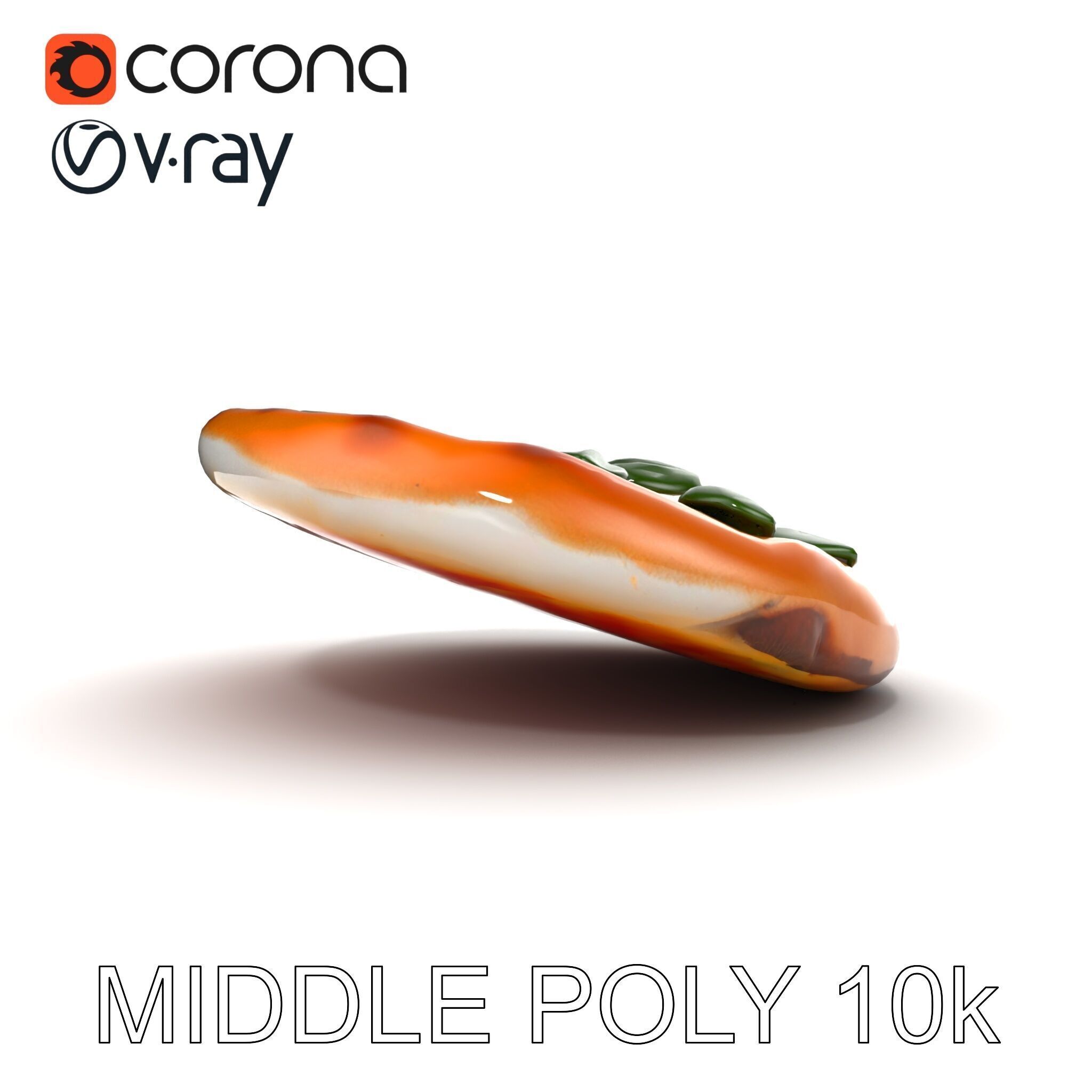 Margherita Pizza Model Pack  Authentic and Appetizing Low-poly 3D model_17