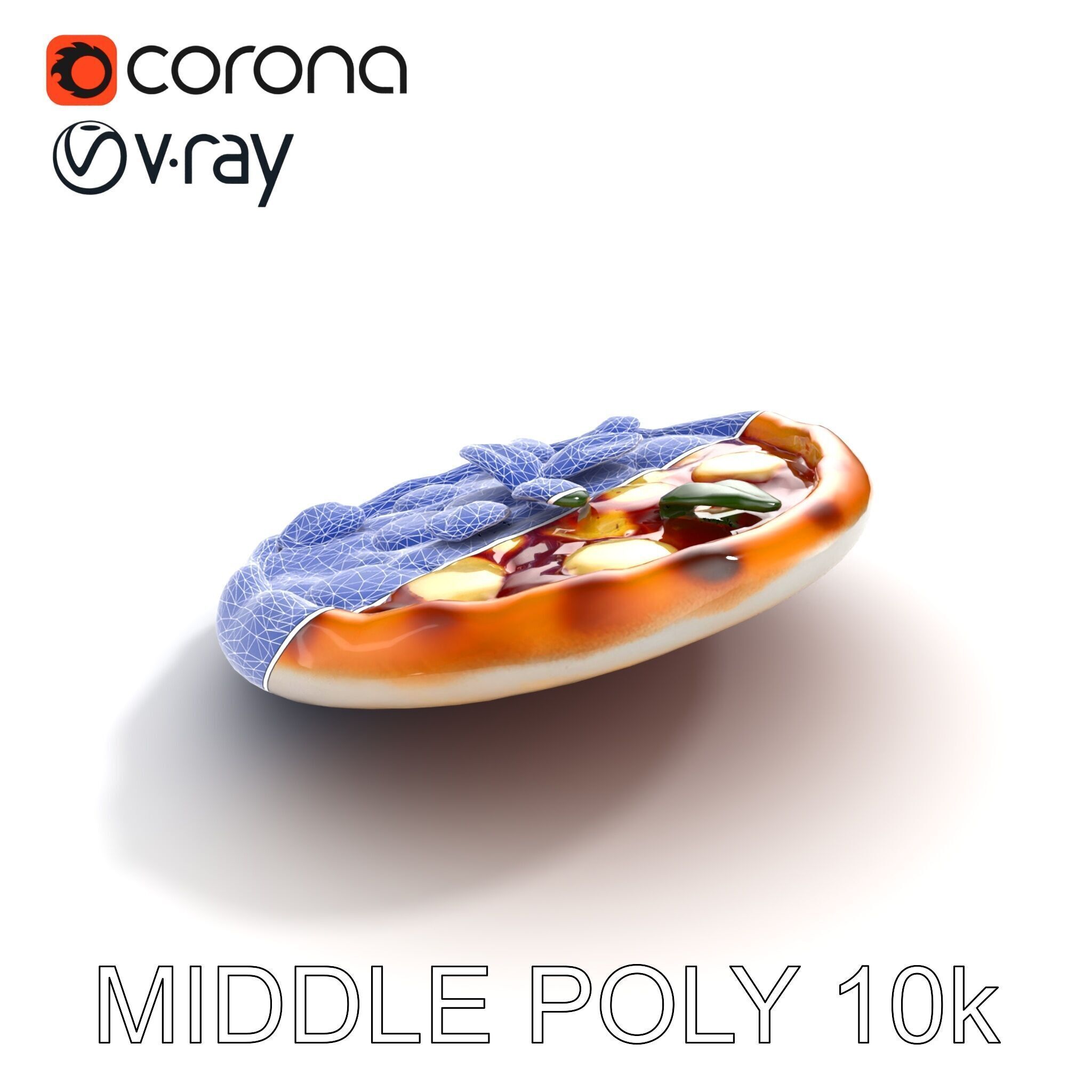 Margherita Pizza Model Pack  Authentic and Appetizing Low-poly 3D model_14