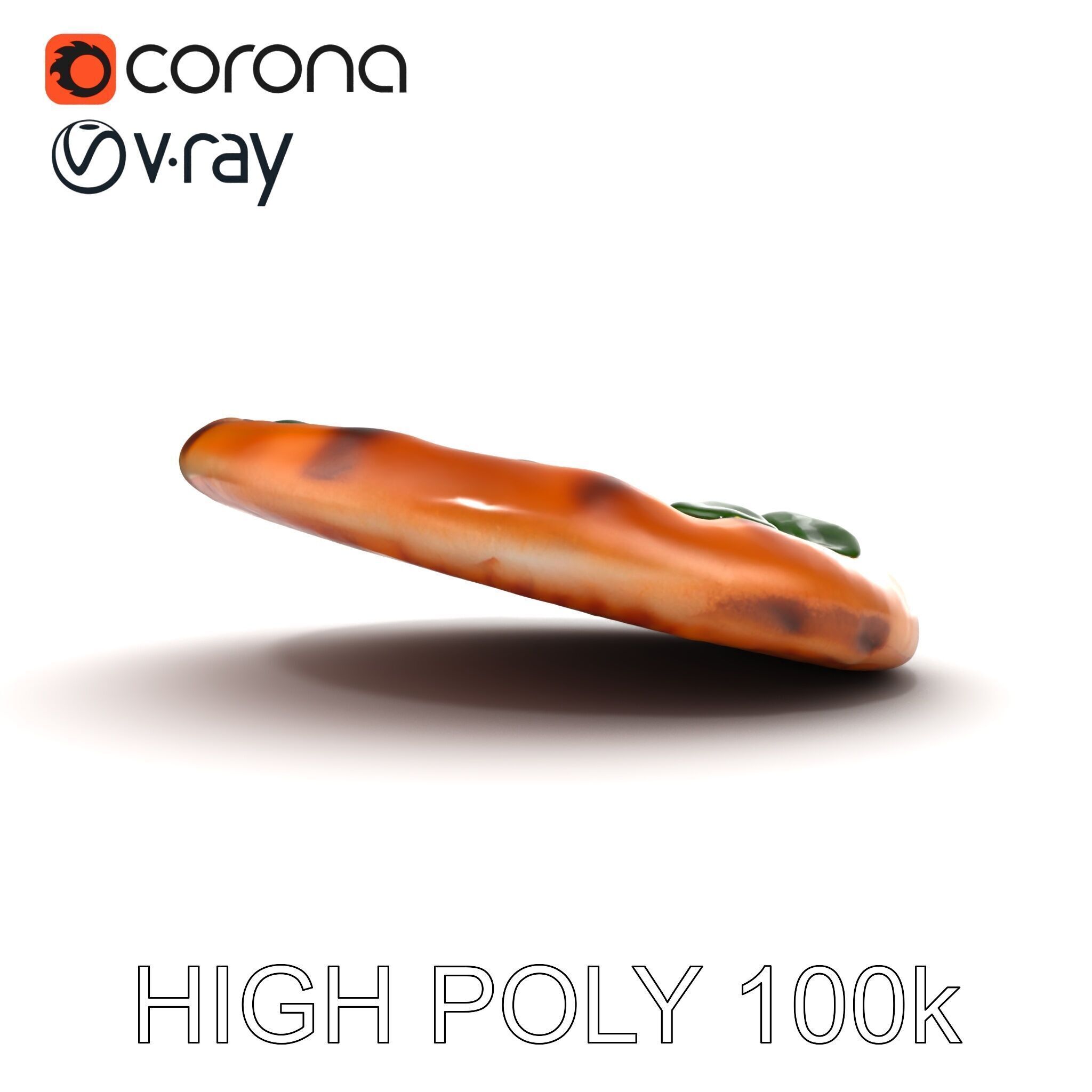 Margherita Pizza Model Pack  Authentic and Appetizing Low-poly 3D model_20