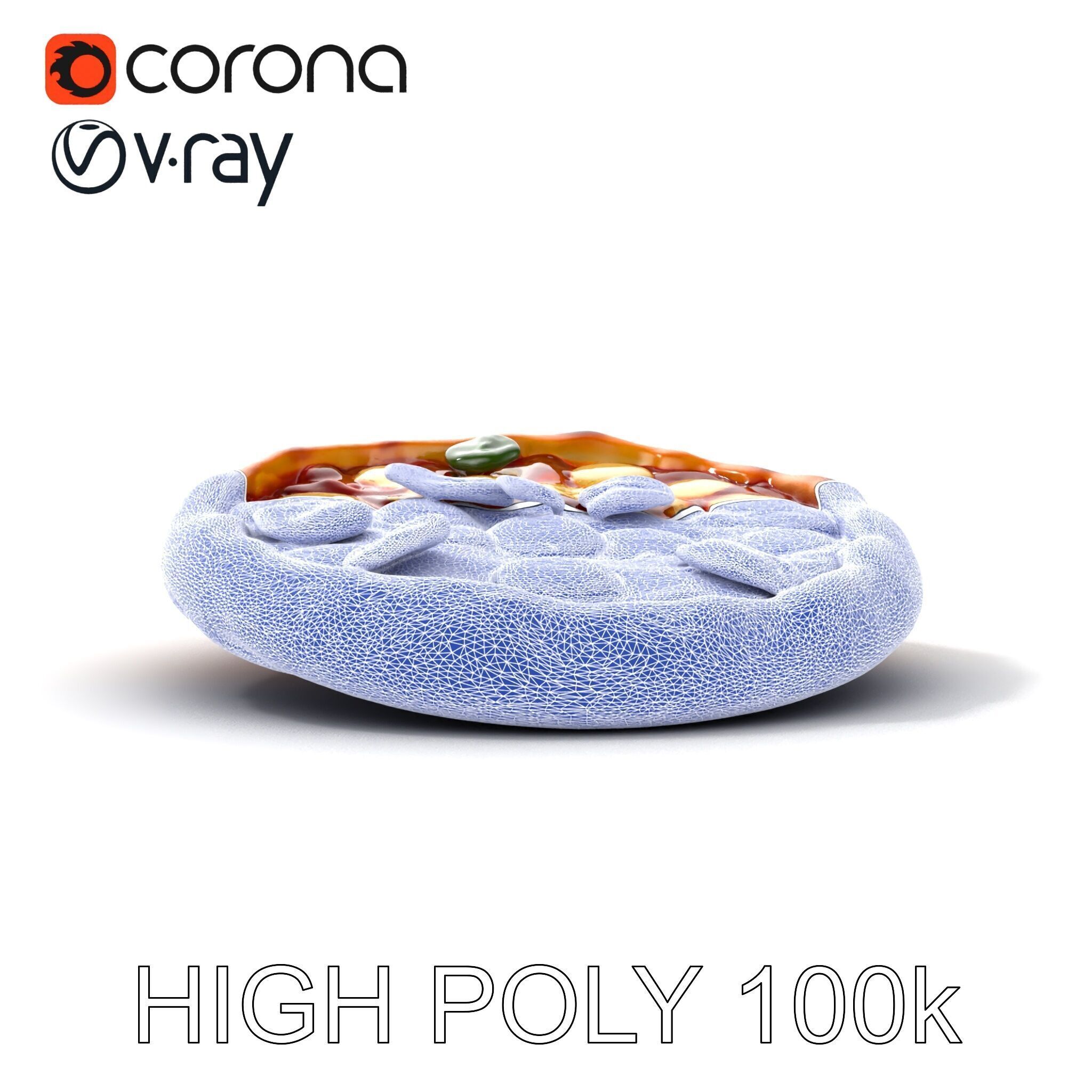 Margherita Pizza Model Pack  Authentic and Appetizing Low-poly 3D model_24