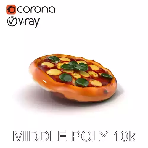 Margherita Pizza Model Pack  Authentic and Appetizing Low-poly 3D model