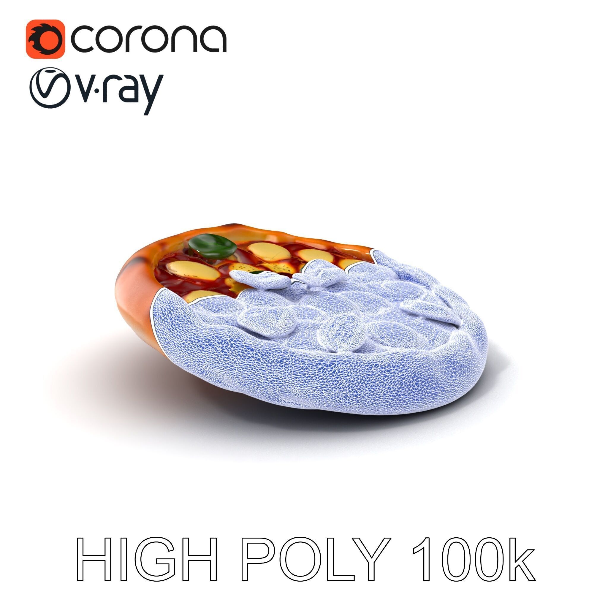 Margherita Pizza Model Pack  Authentic and Appetizing Low-poly 3D model_10