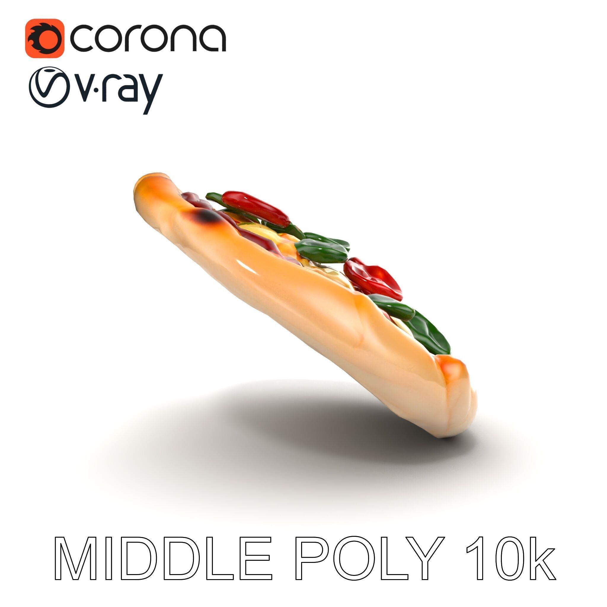 Authentic Margherita Pizza D model pack Low-poly 3D model_13