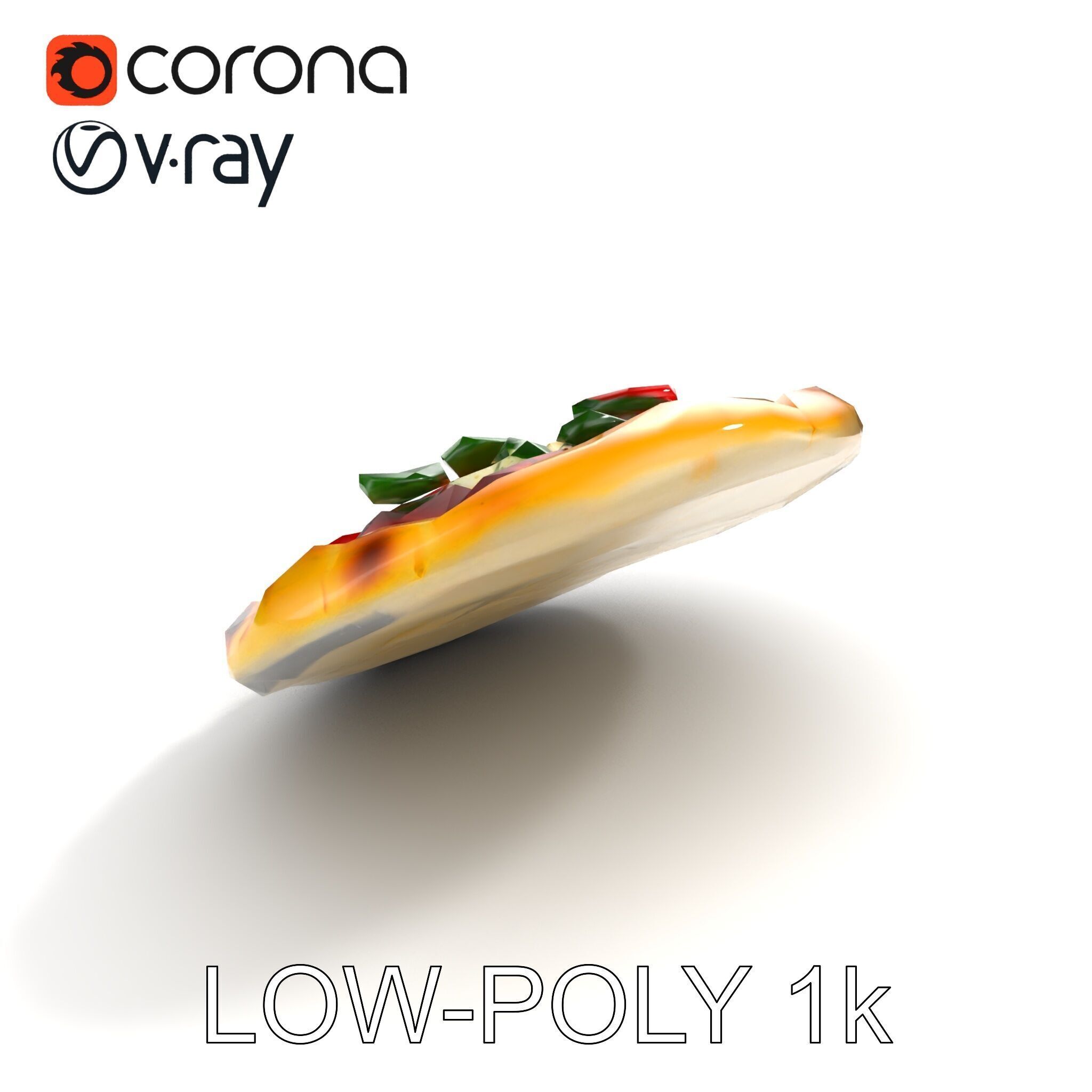 Authentic Margherita Pizza D model pack Low-poly 3D model_9