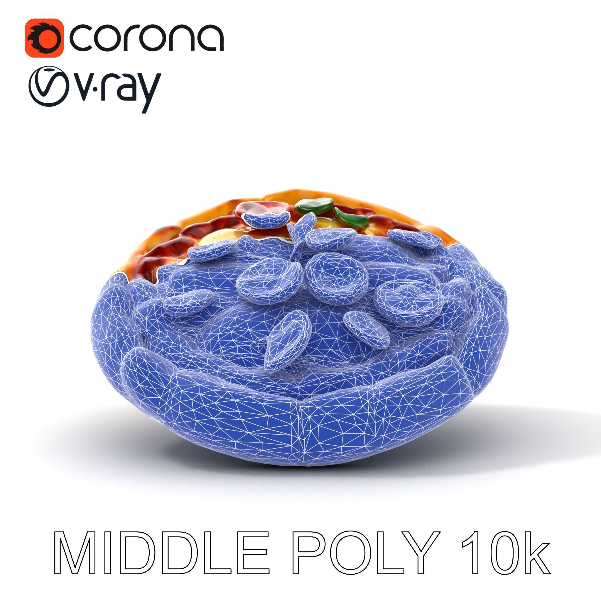 Authentic Margherita Pizza D model pack Low-poly 3D model_31