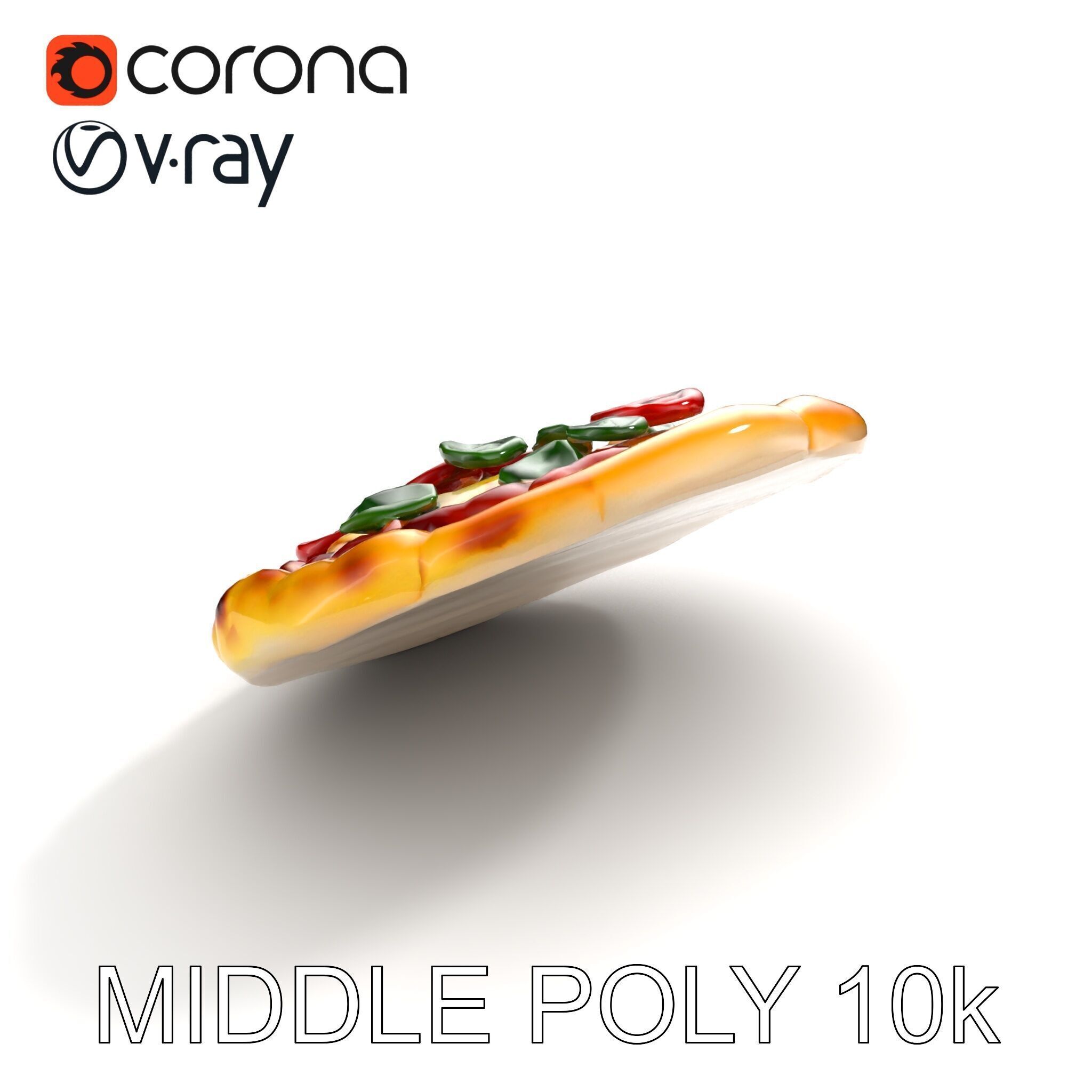 Authentic Margherita Pizza D model pack Low-poly 3D model_8