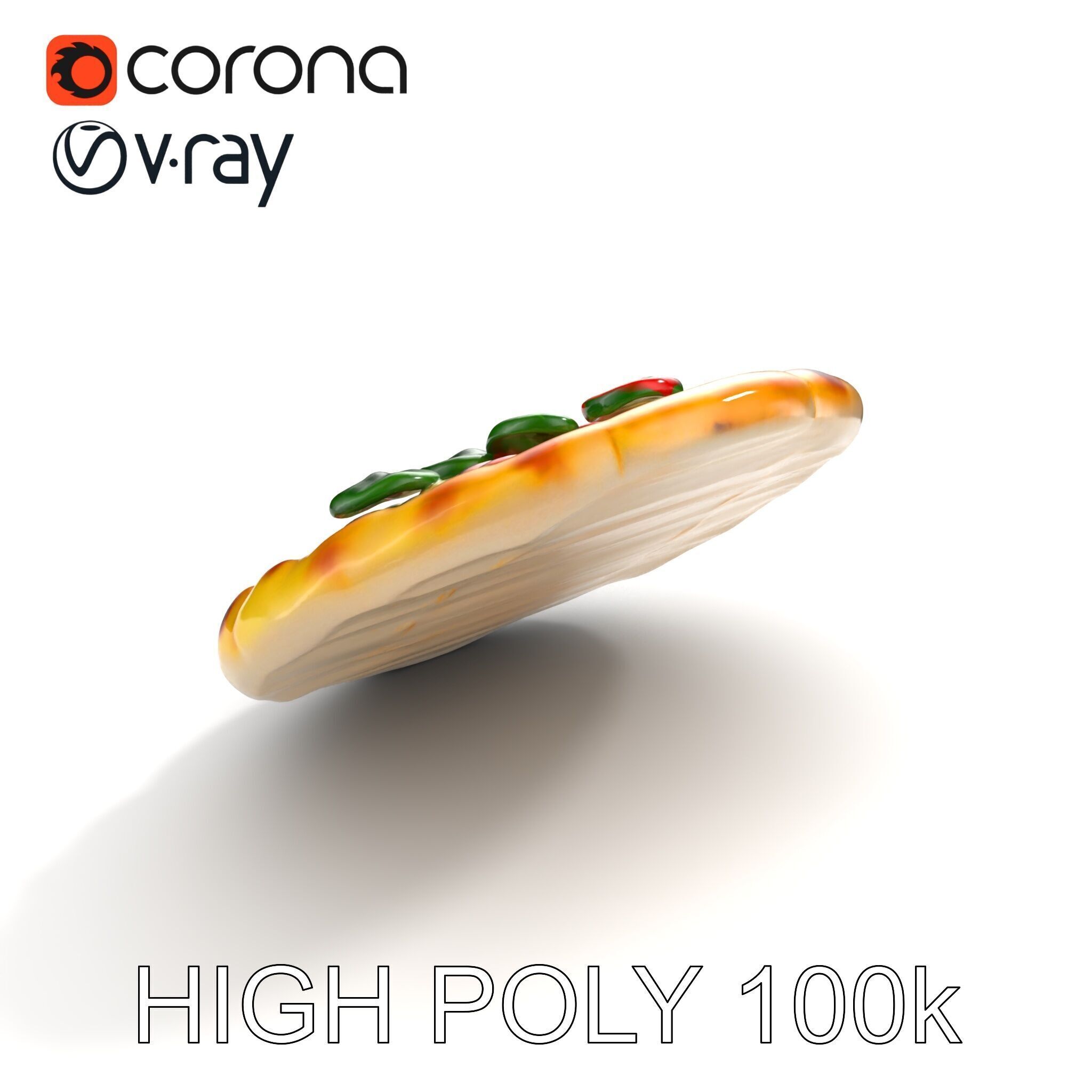 Authentic Margherita Pizza D model pack Low-poly 3D model_25