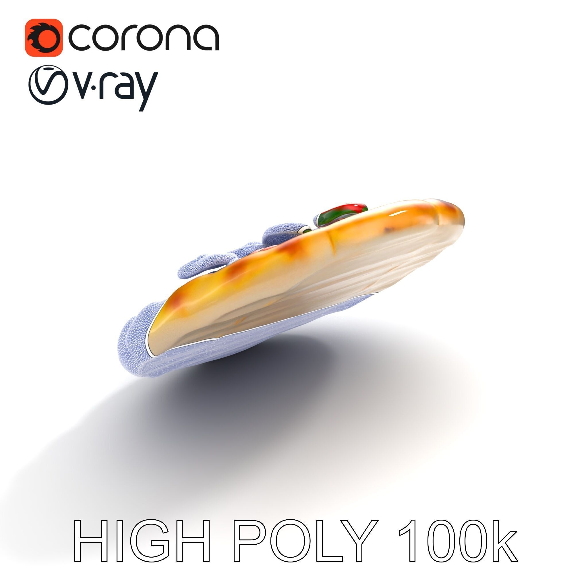 Authentic Margherita Pizza D model pack Low-poly 3D model_18