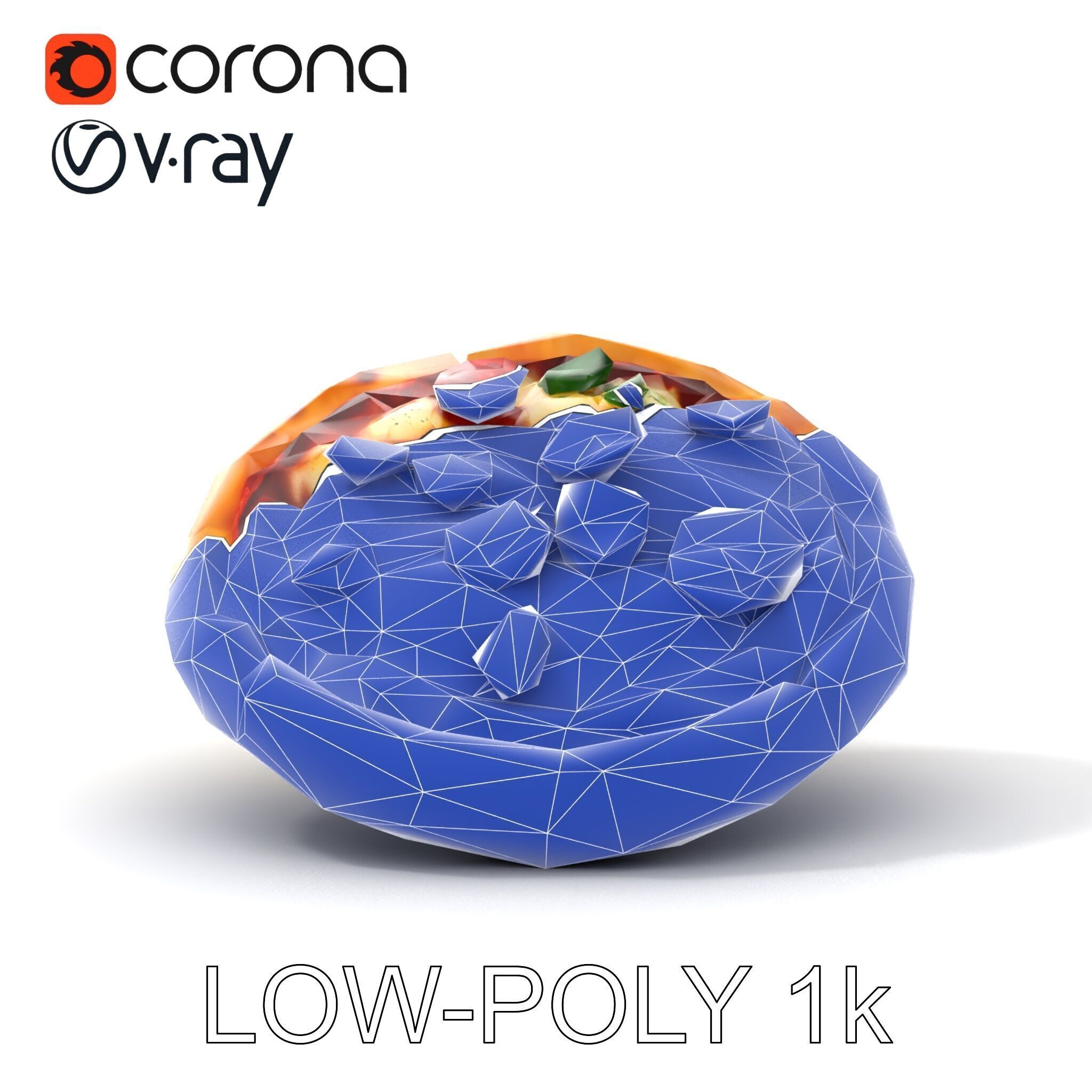 Authentic Margherita Pizza D model pack Low-poly 3D model_30