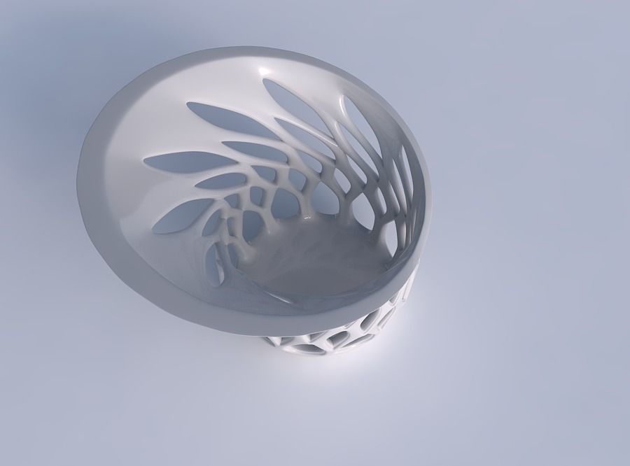 Bowl compressed with smooth beveled edges and extruded top ec... 3D print model_1