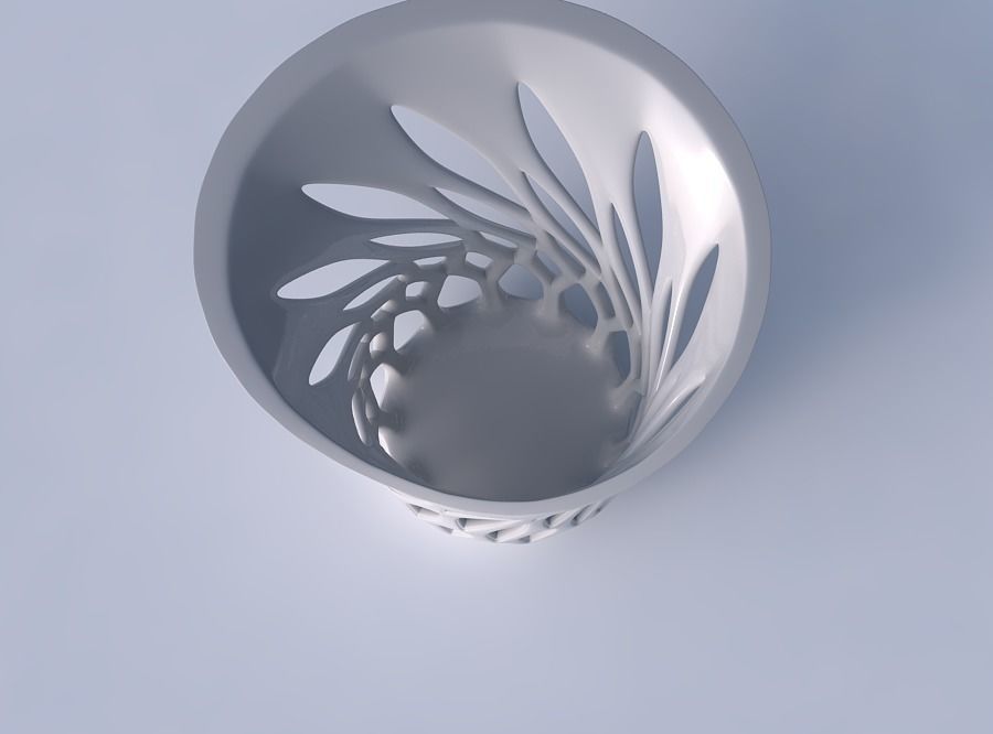 Bowl compressed with smooth beveled edges and extruded top ec... 3D print model_2