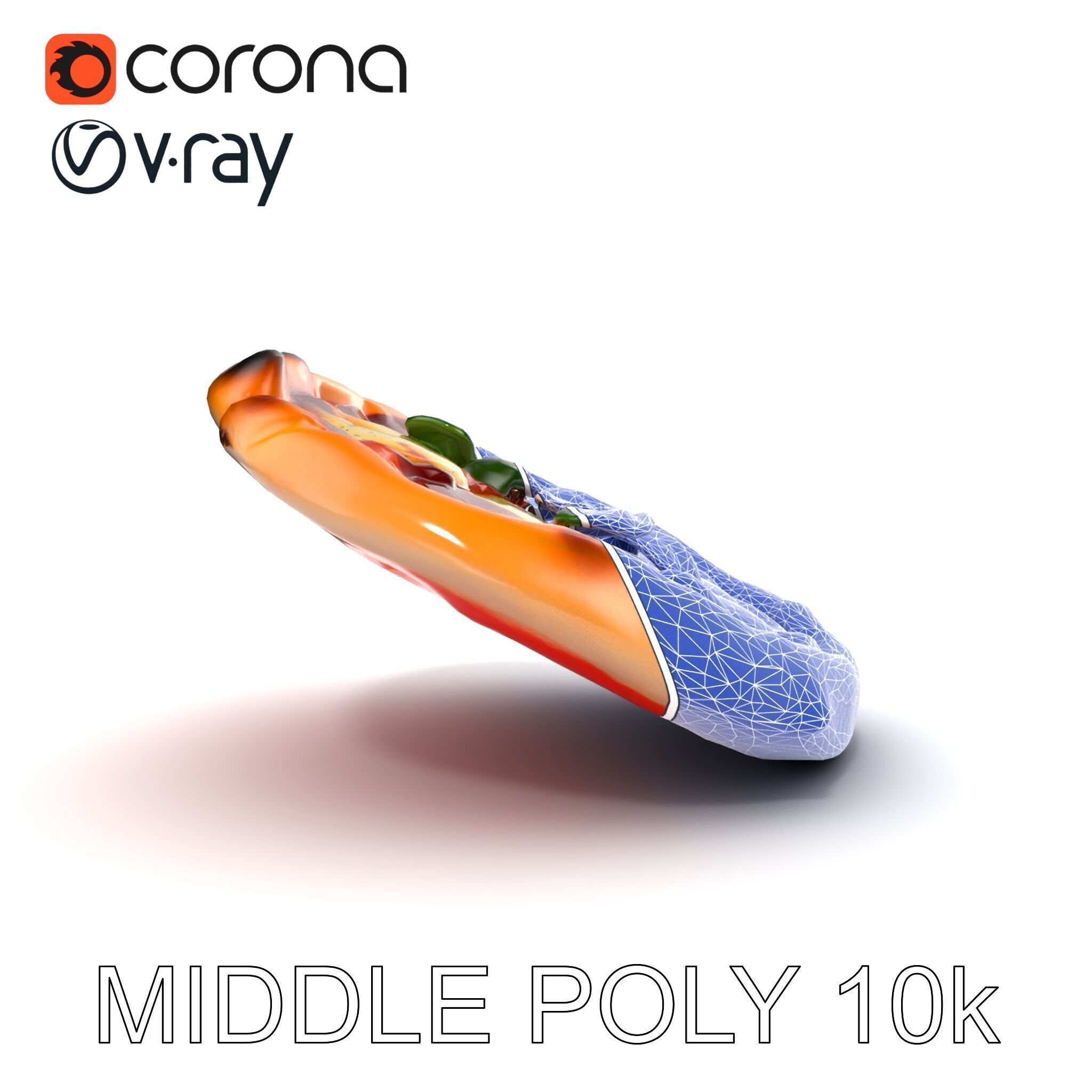 Traditional Neapolitan Pizza D model pack Low-poly 3D model_15