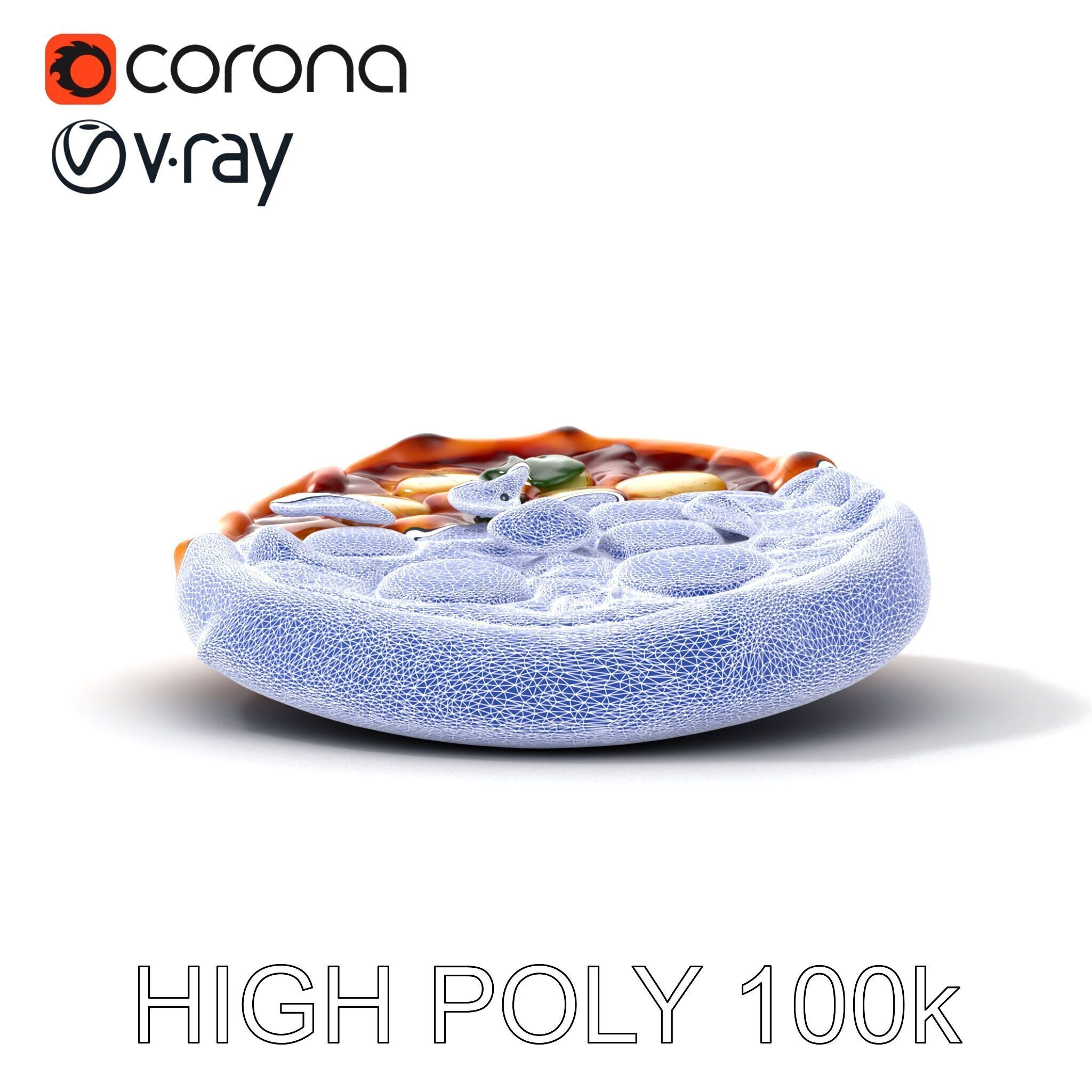 Traditional Neapolitan Pizza D model pack Low-poly 3D model_20