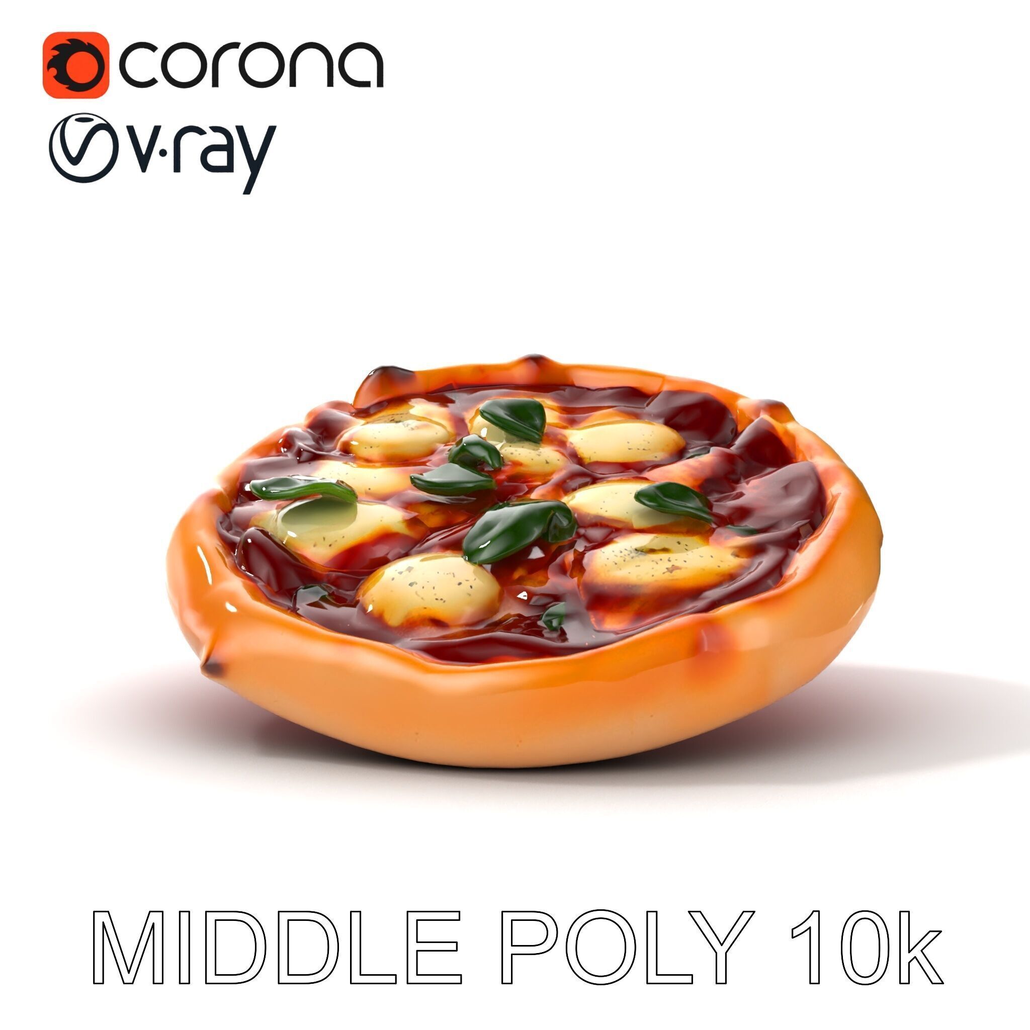 Traditional Neapolitan Pizza D model pack Low-poly 3D model_27