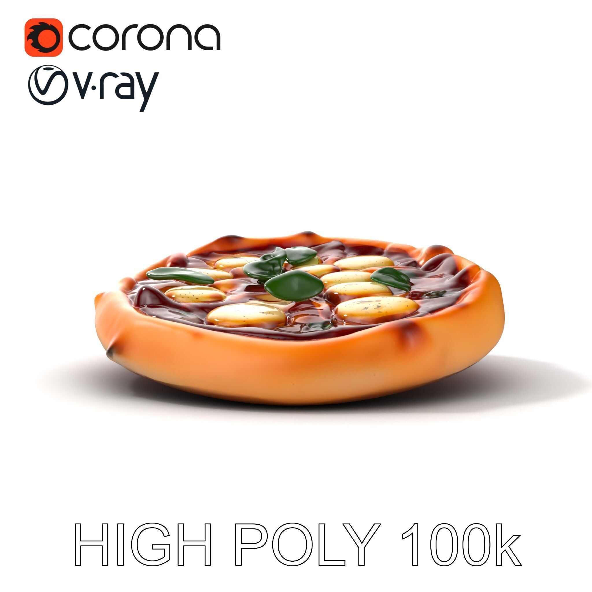 Traditional Neapolitan Pizza D model pack Low-poly 3D model_22