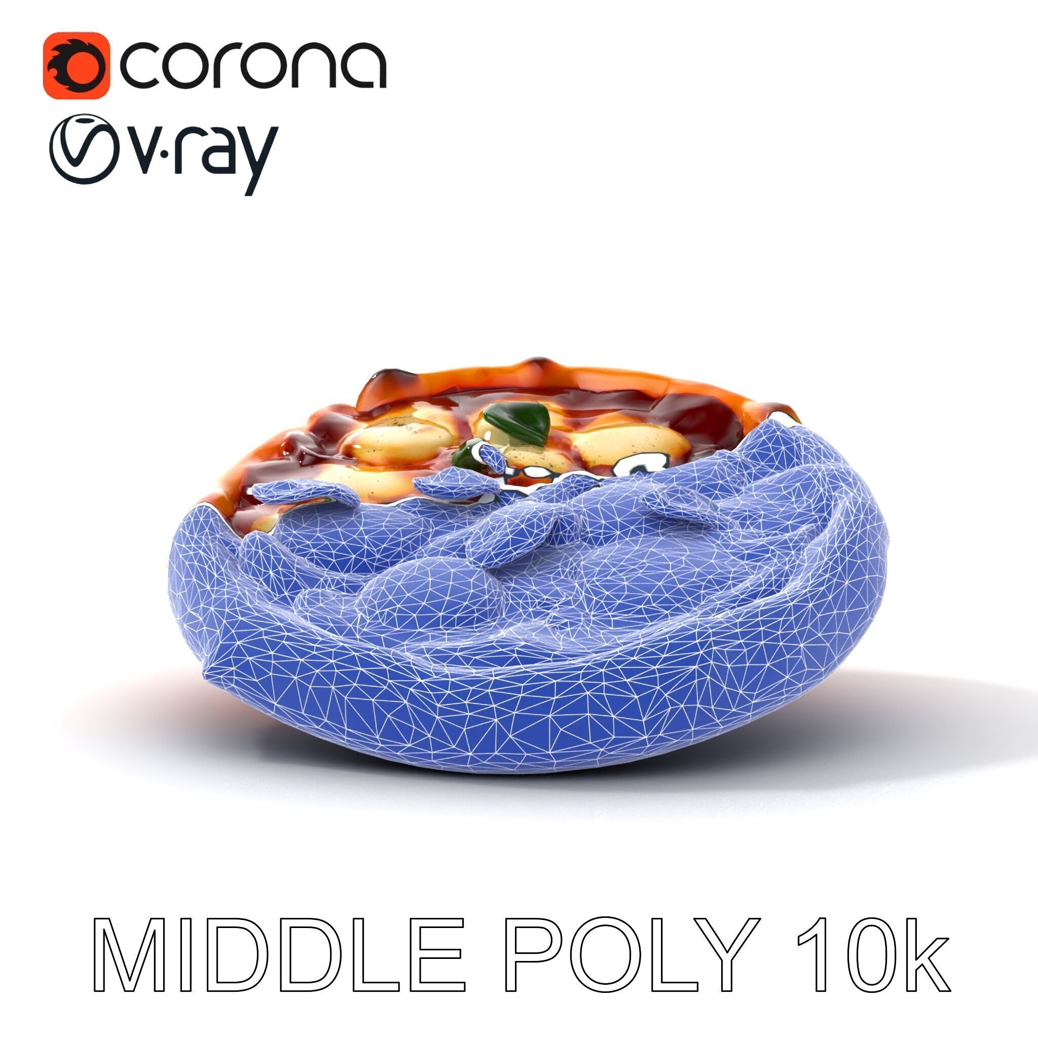 Traditional Neapolitan Pizza D model pack Low-poly 3D model_31