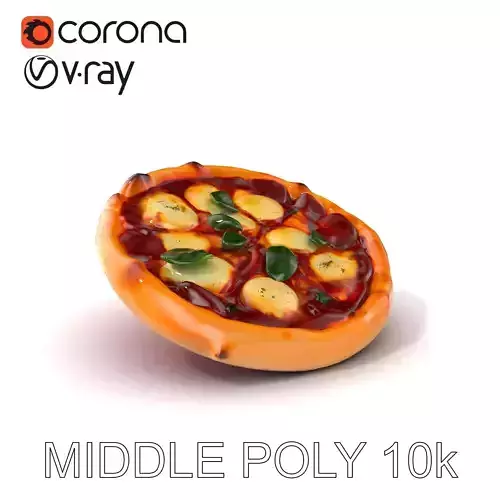 Traditional Neapolitan Pizza D model pack Low-poly 3D model