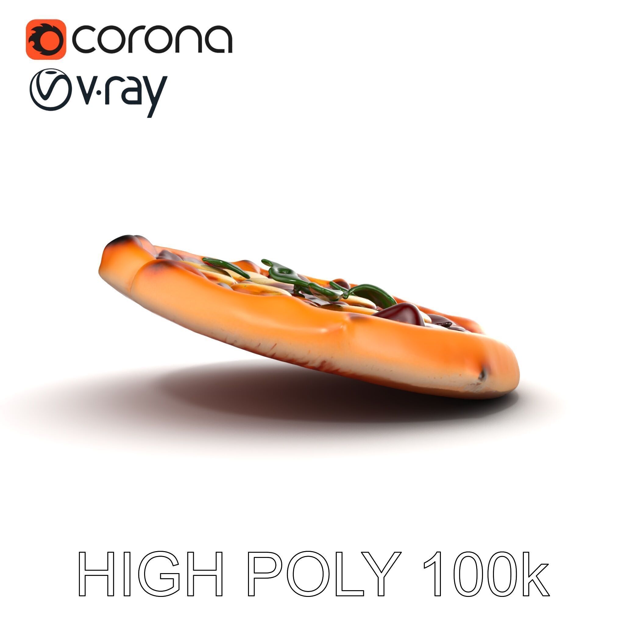 Traditional Neapolitan Pizza D model pack Low-poly 3D model_17