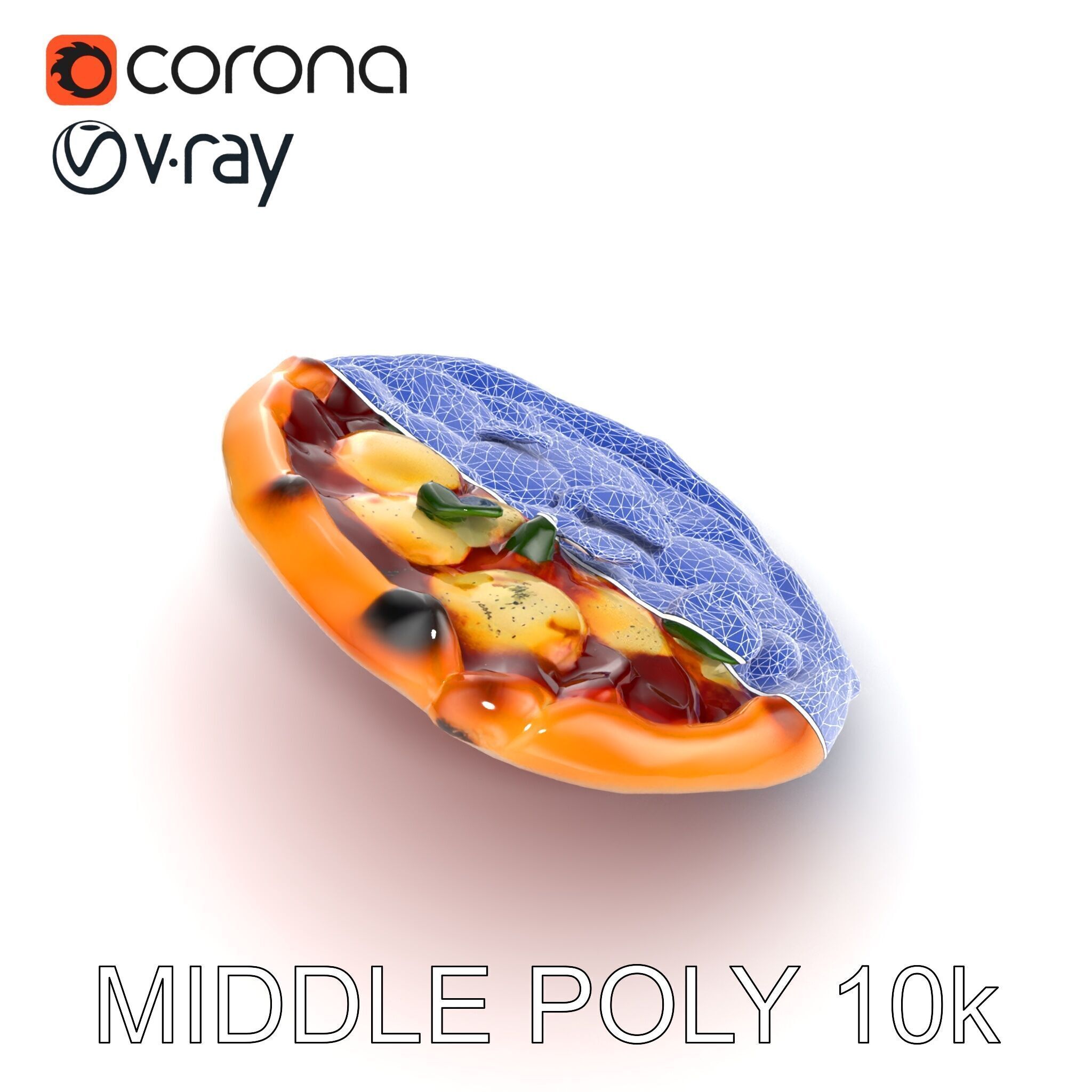 Traditional Neapolitan Pizza D model pack Low-poly 3D model_30