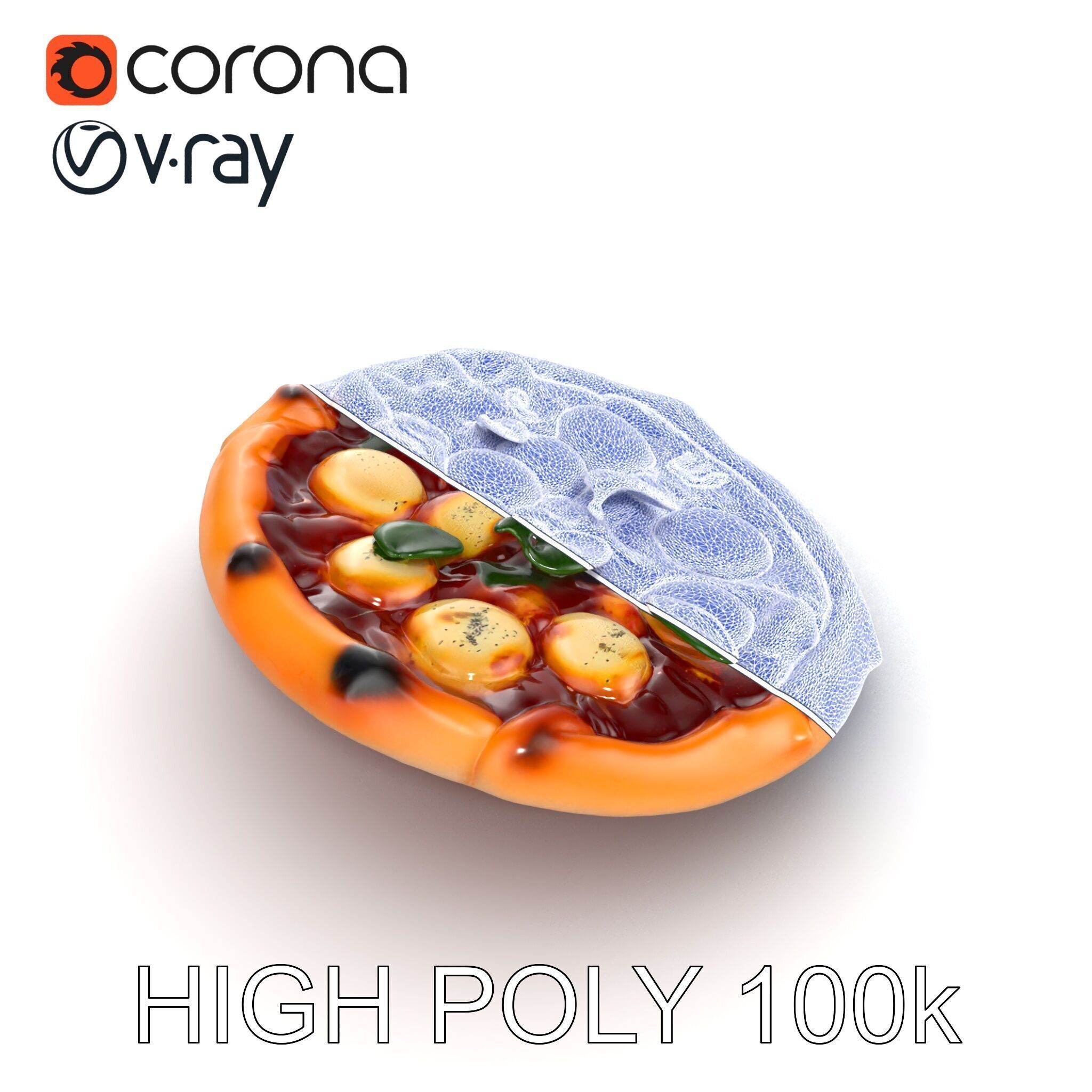 Traditional Neapolitan Pizza D model pack Low-poly 3D model_32