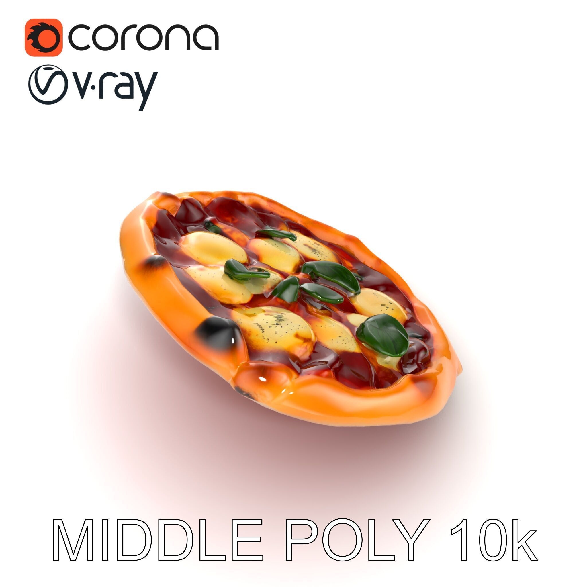 Traditional Neapolitan Pizza D model pack Low-poly 3D model_24