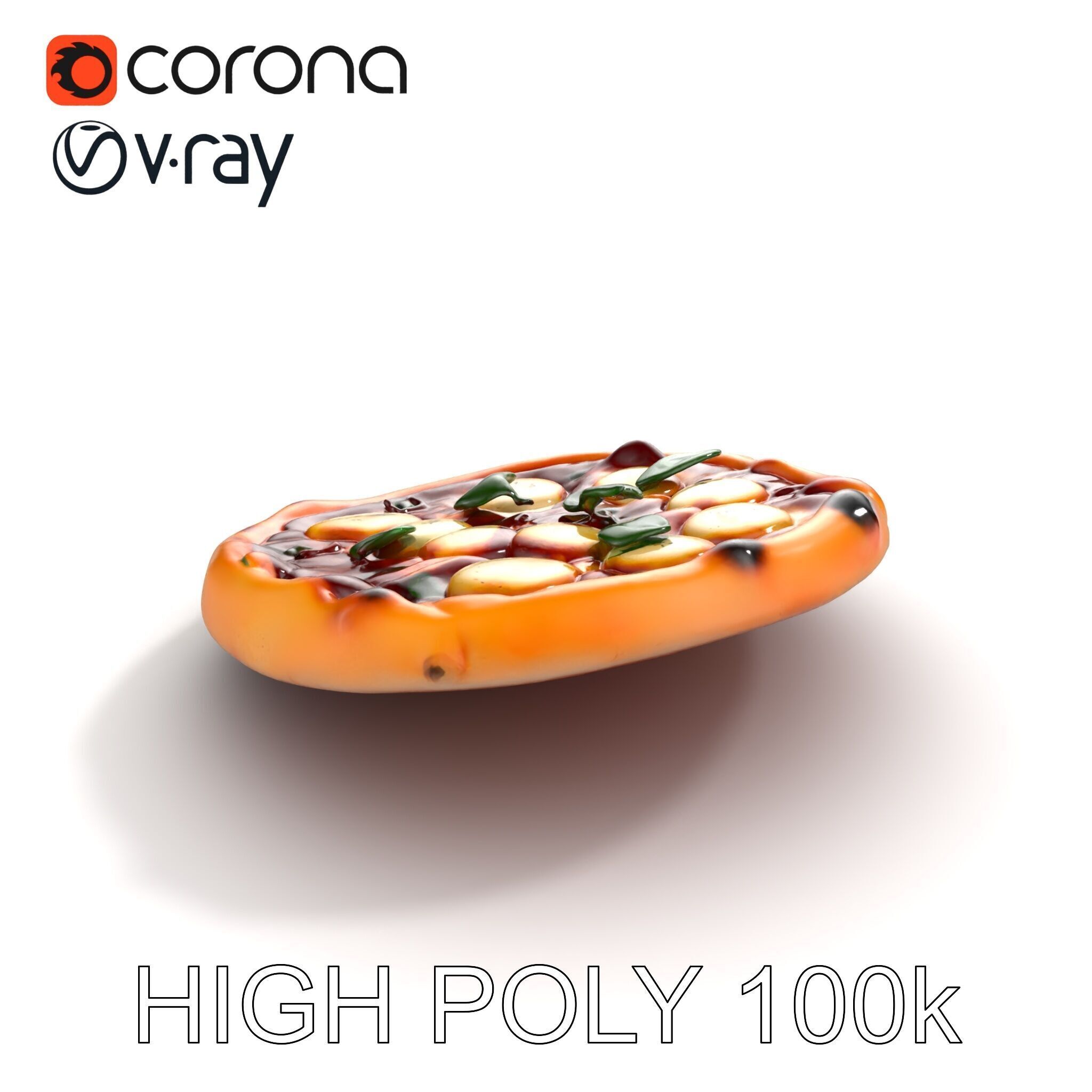 Traditional Neapolitan Pizza D model pack Low-poly 3D model_26