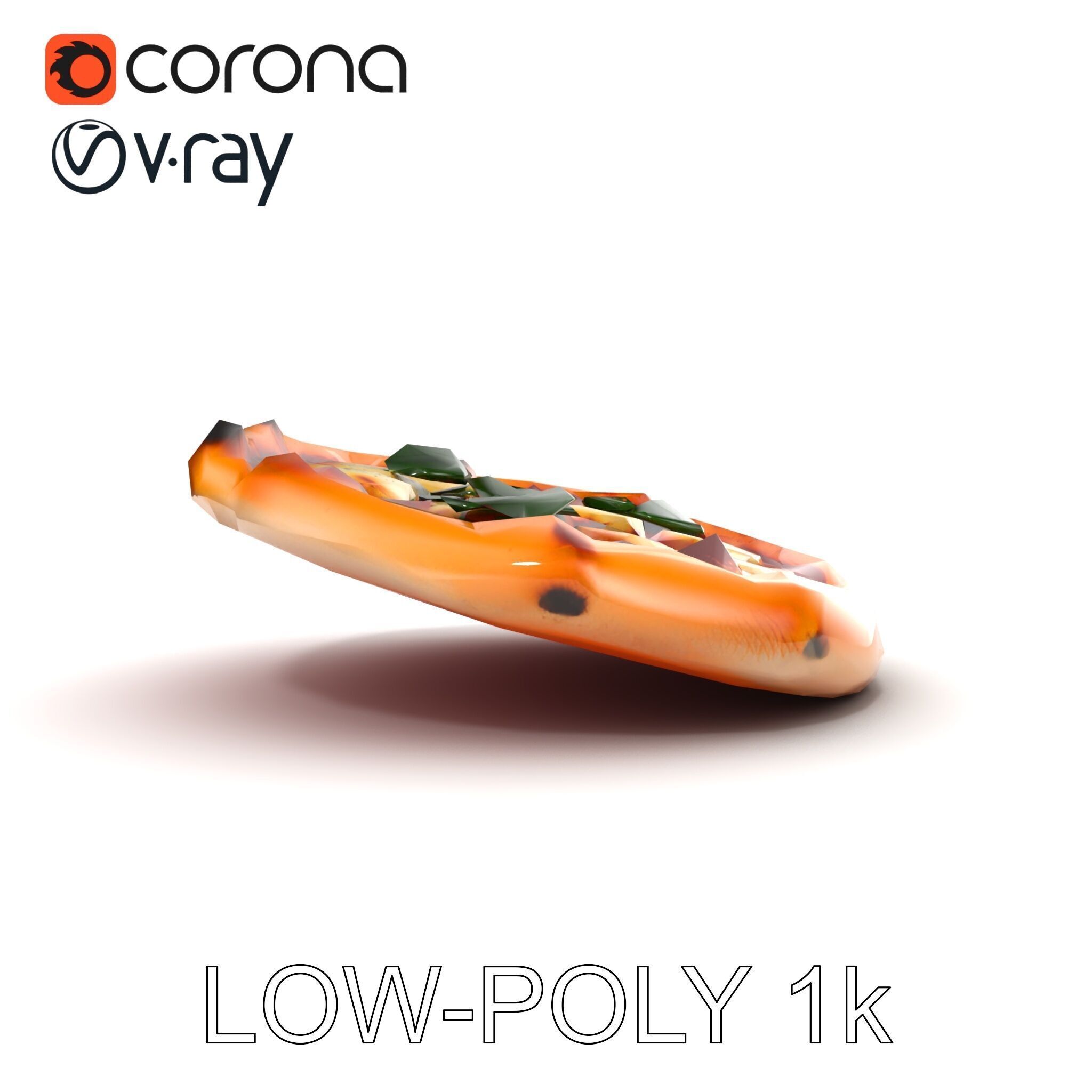 Traditional Neapolitan Pizza D model pack Low-poly 3D model_16