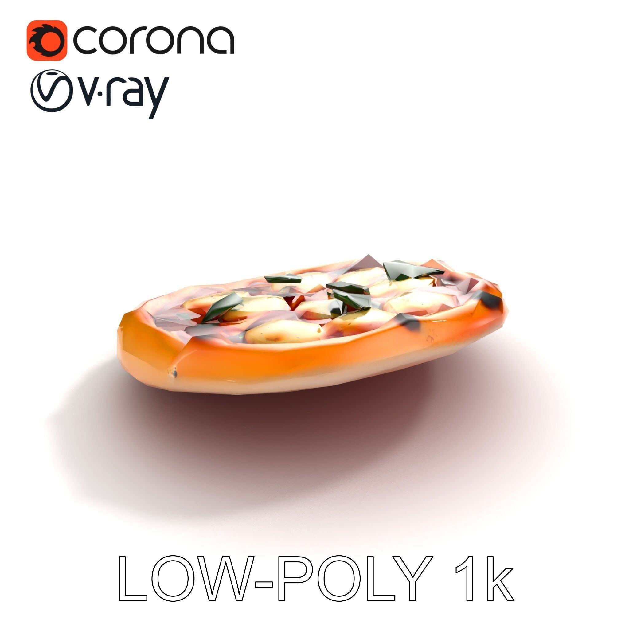 Traditional Neapolitan Pizza D model pack Low-poly 3D model_9