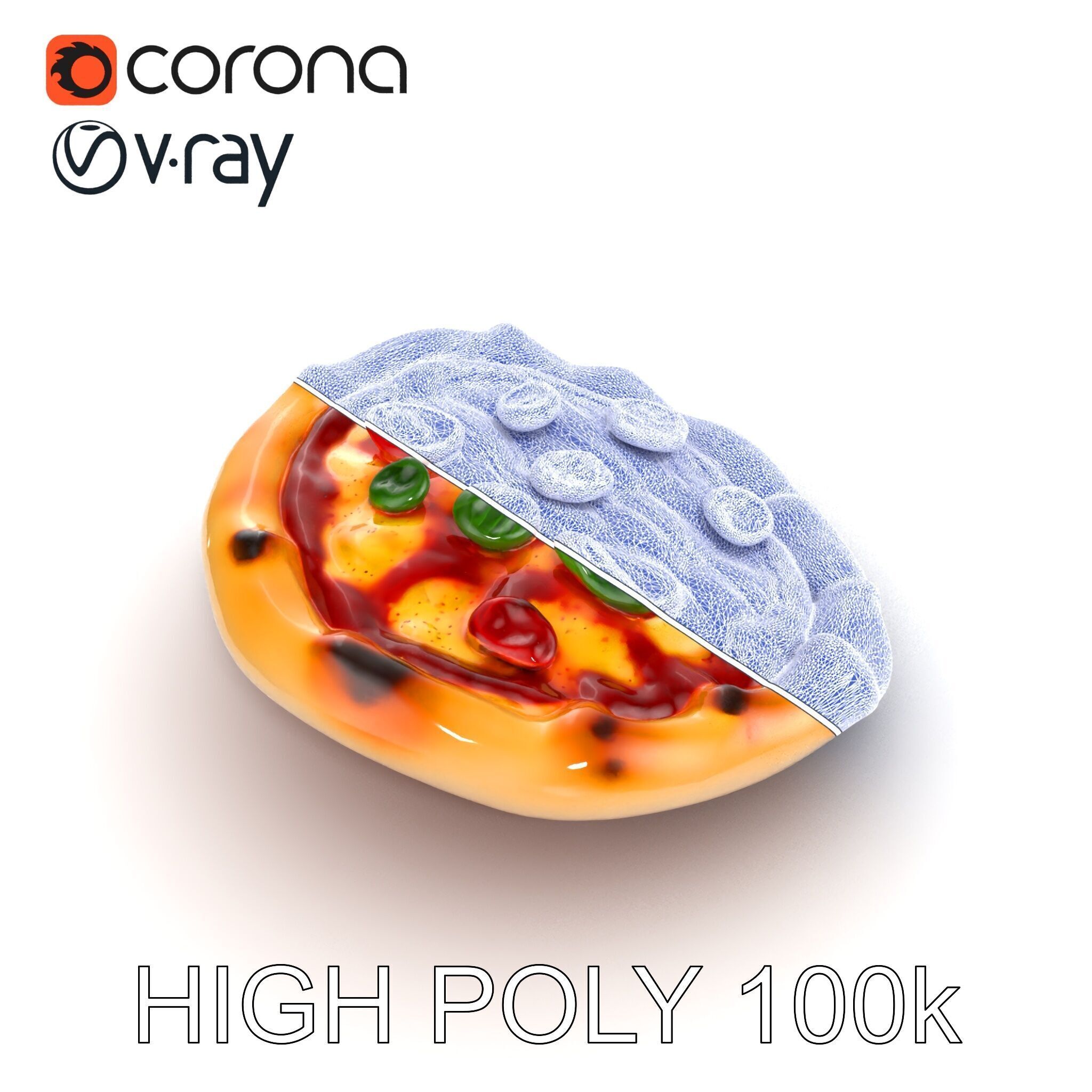 Traditional Italian Pizza D Model Pack Low-poly 3D model_19