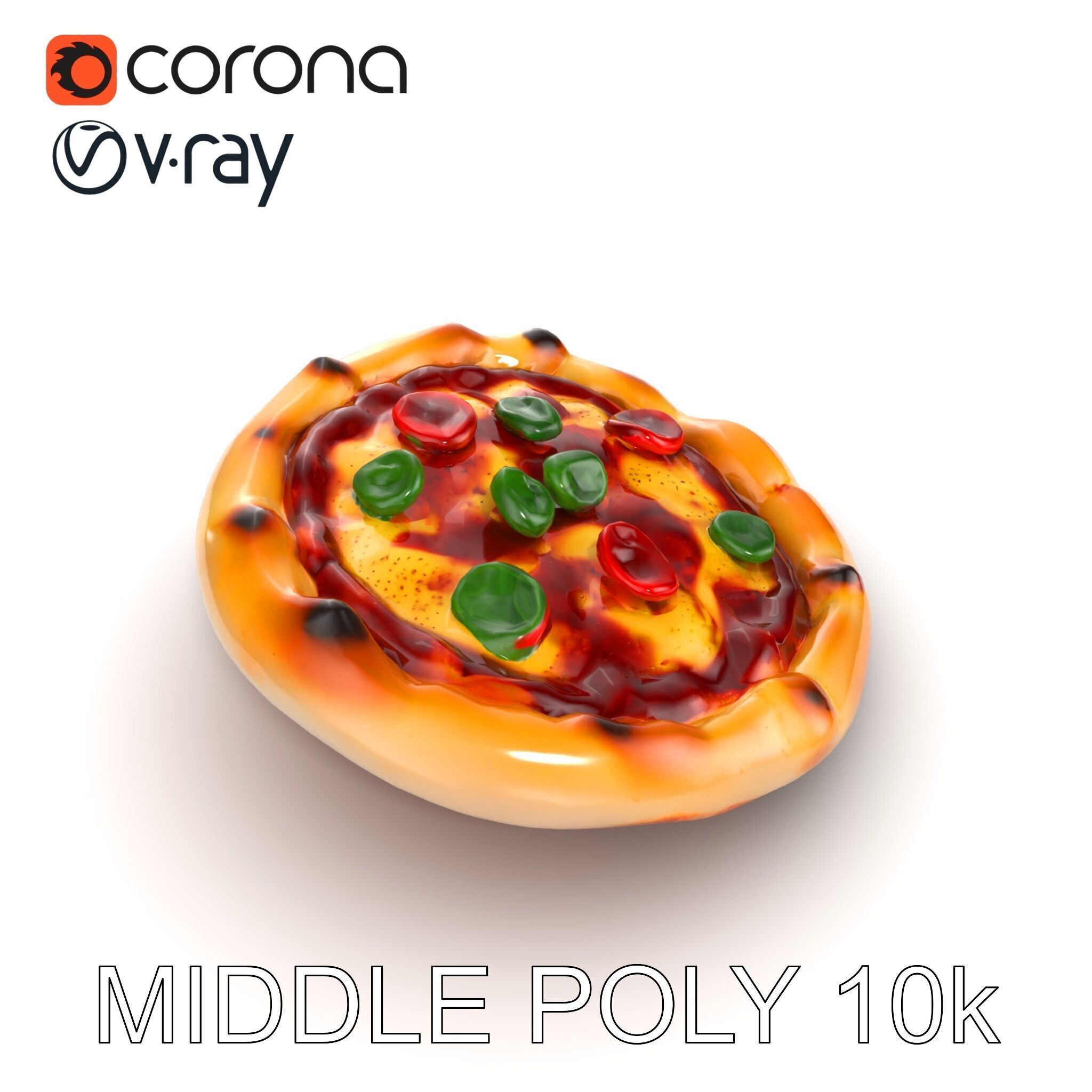 Traditional Italian Pizza D Model Pack Low-poly 3D model_26