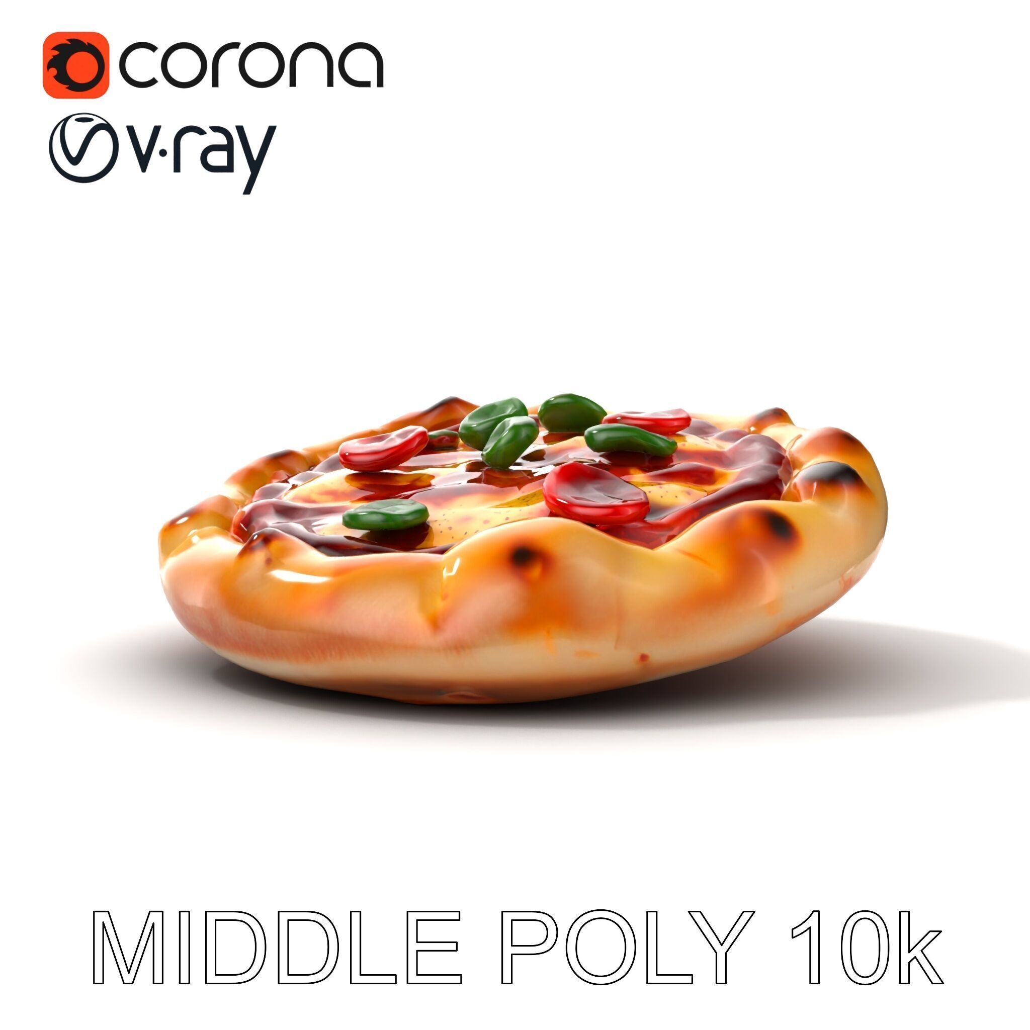 Traditional Italian Pizza D Model Pack Low-poly 3D model_24