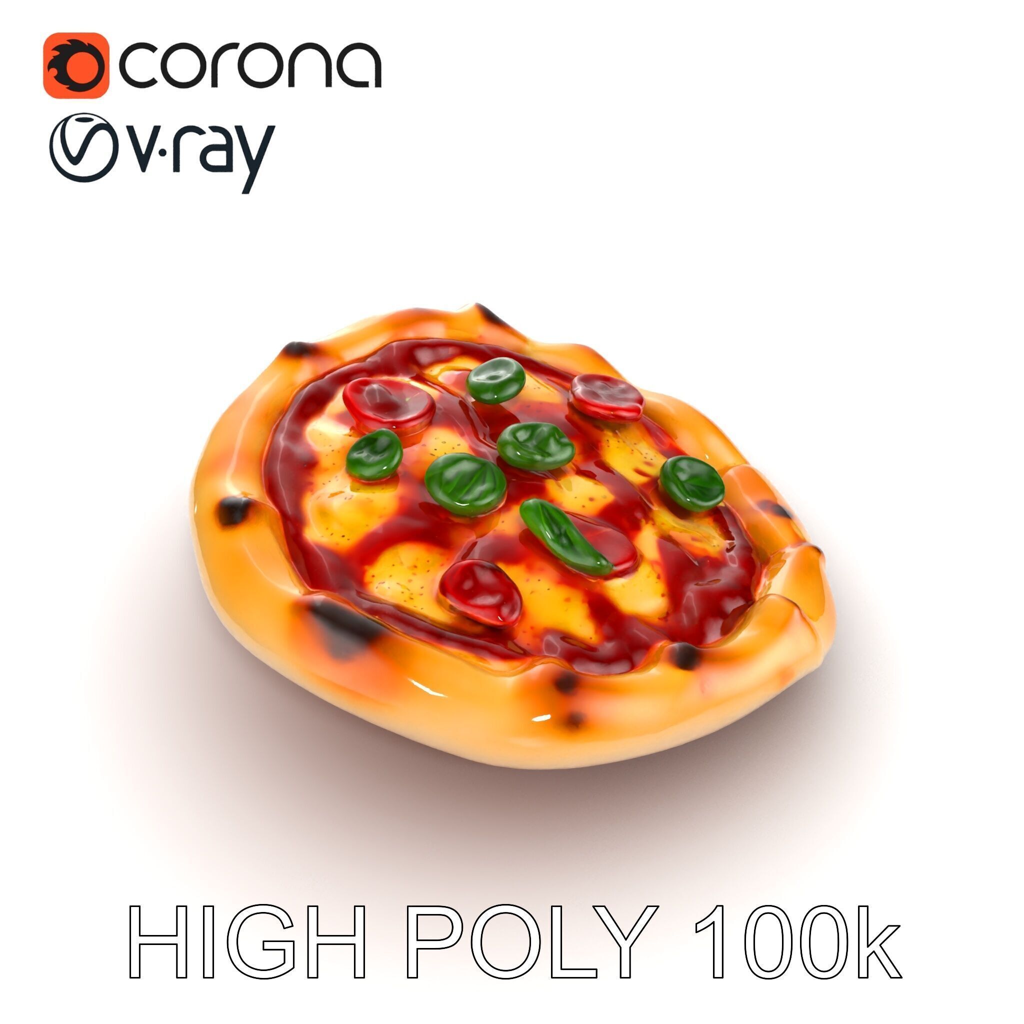 Traditional Italian Pizza D Model Pack Low-poly 3D model_20