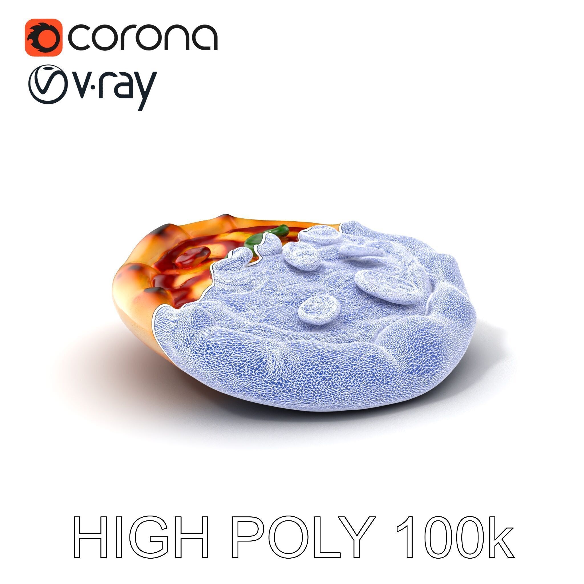 Traditional Italian Pizza D Model Pack Low-poly 3D model_10