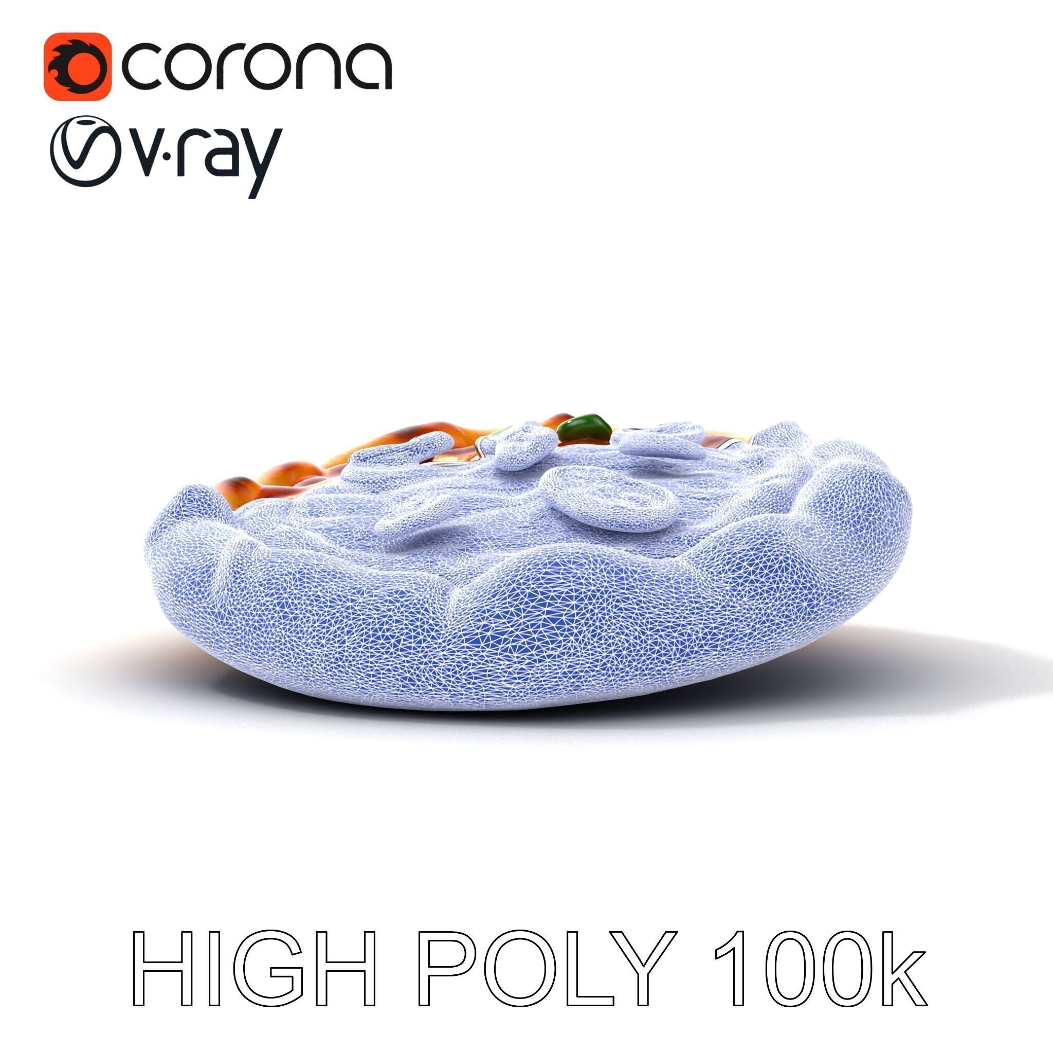 Traditional Italian Pizza D Model Pack Low-poly 3D model_30