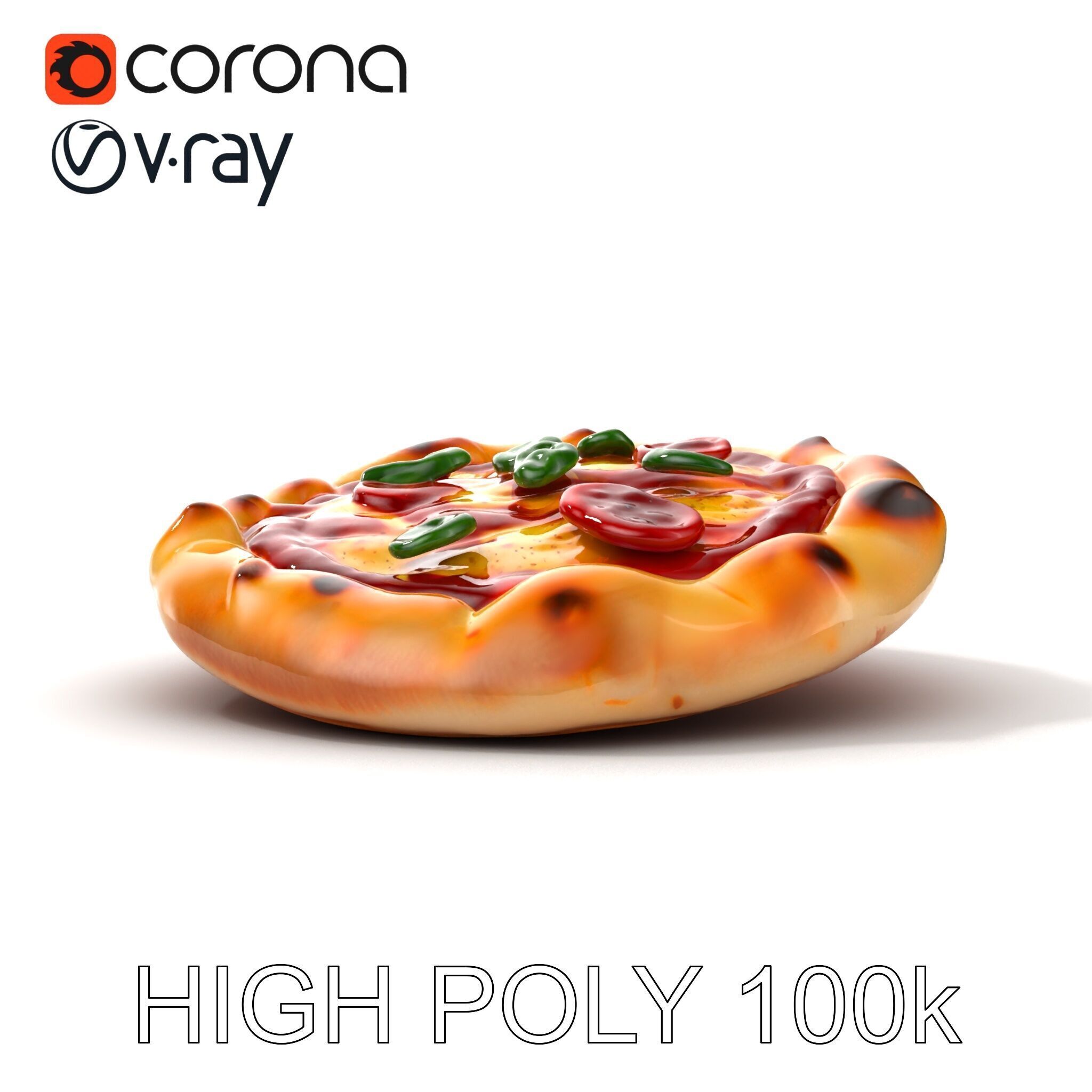 Traditional Italian Pizza D Model Pack Low-poly 3D model_17