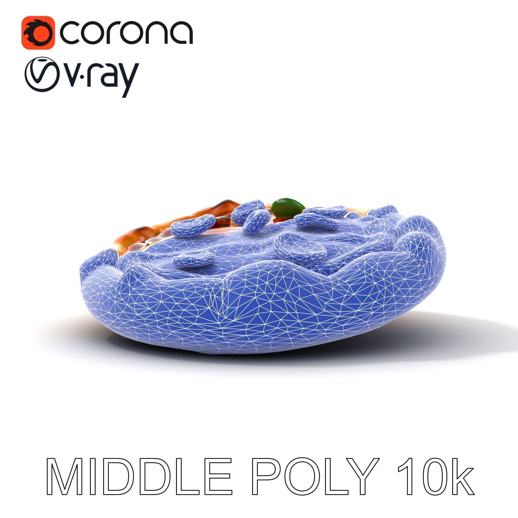 Traditional Italian Pizza D Model Pack Low-poly 3D model_15